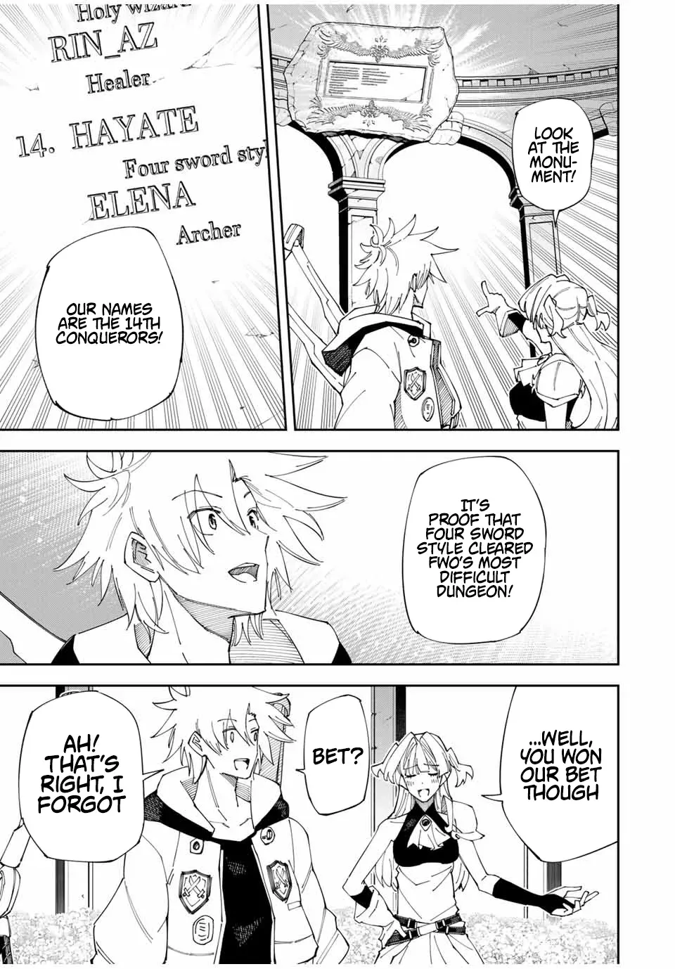 The Strongest Four Sword Style Streamer: Dominating with a Soon-to-be-Discontinued Combat Class in a VR Game Setting Reflected in the Real World Chapter 1 page 59 - 