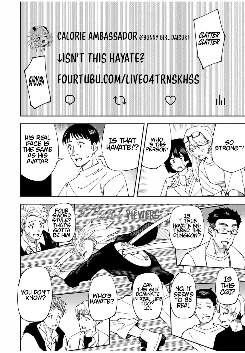 The Strongest Four Sword Style Streamer: Dominating with a Soon-to-be-Discontinued Combat Class in a VR Game Setting Reflected in the Real World Chapter 2 page 22 - 
