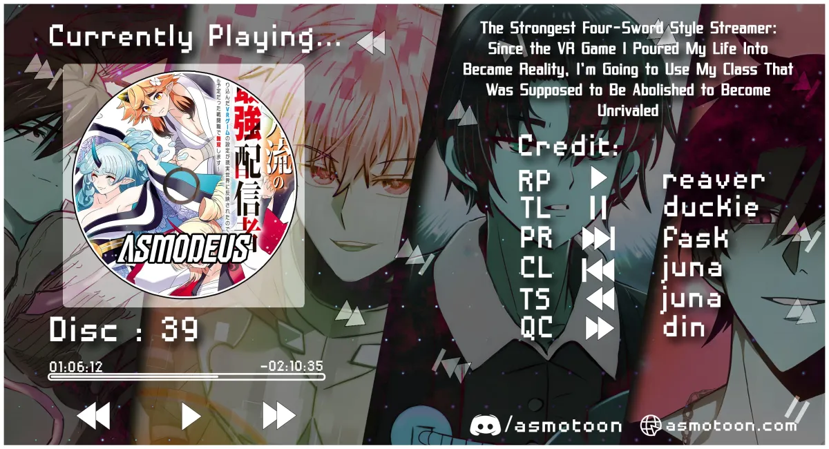 The Strongest Four Sword Style Streamer: Dominating with a Soon-to-be-Discontinued Combat Class in a VR Game Setting Reflected in the Real World Chapter 39 page 1 - 