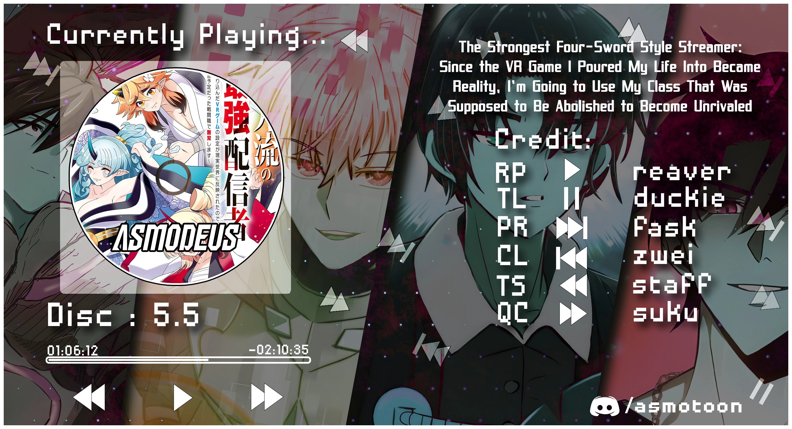 The Strongest Four Sword Style Streamer: Dominating with a Soon-to-be-Discontinued Combat Class in a VR Game Setting Reflected in the Real World Chapter 5.5 page 1 - 