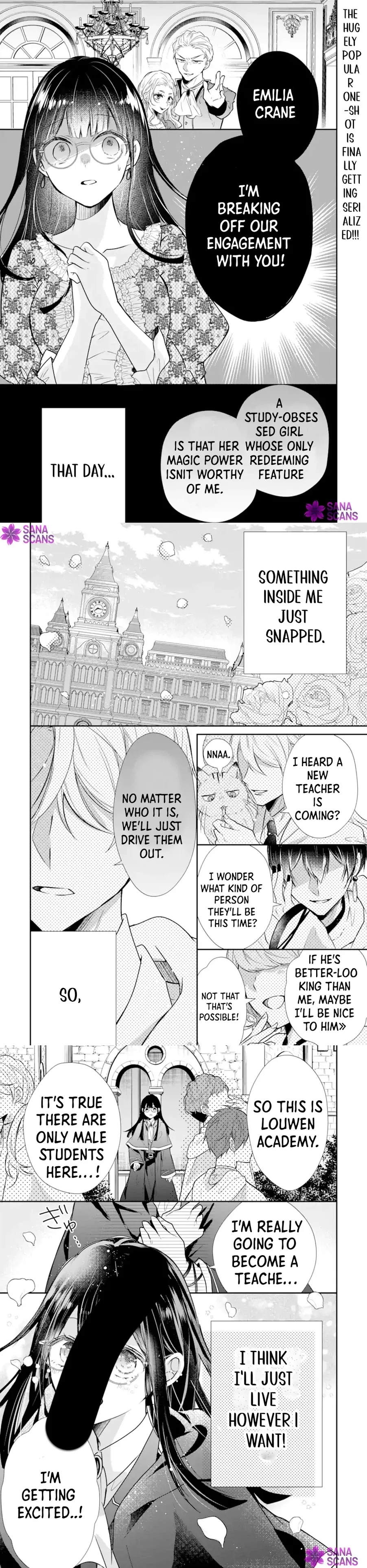 The Strongest Magic Teacher Emilia Crane Lives Freely After Her Broken Engagement. Chapter 1 page 1 - 