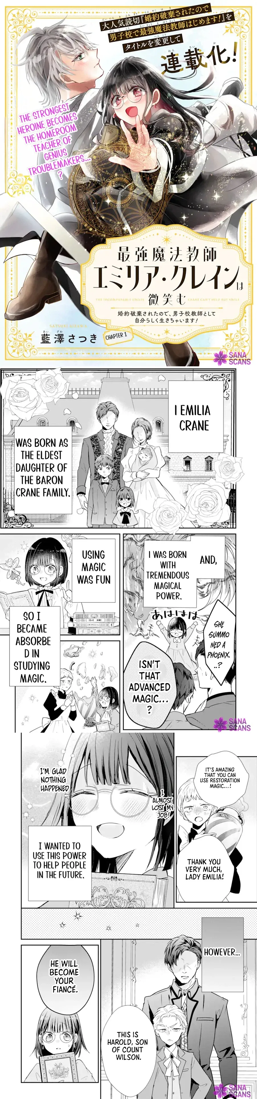 The Strongest Magic Teacher Emilia Crane Lives Freely After Her Broken Engagement. Chapter 1 page 2 - 