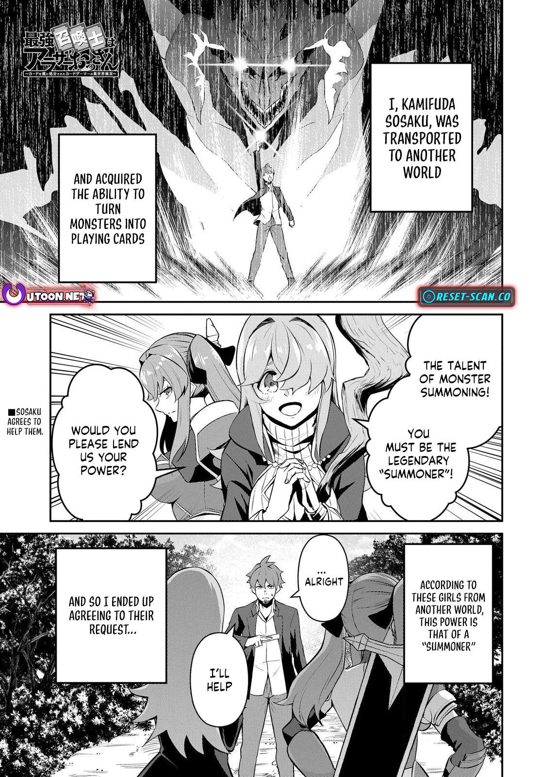 The Strongest Summoner Is a Thirty-Something Guy: The Other World Domination of a Card Gamer Whose Cards Were Disposed of by His Parents Chapter 2 page 2 - 