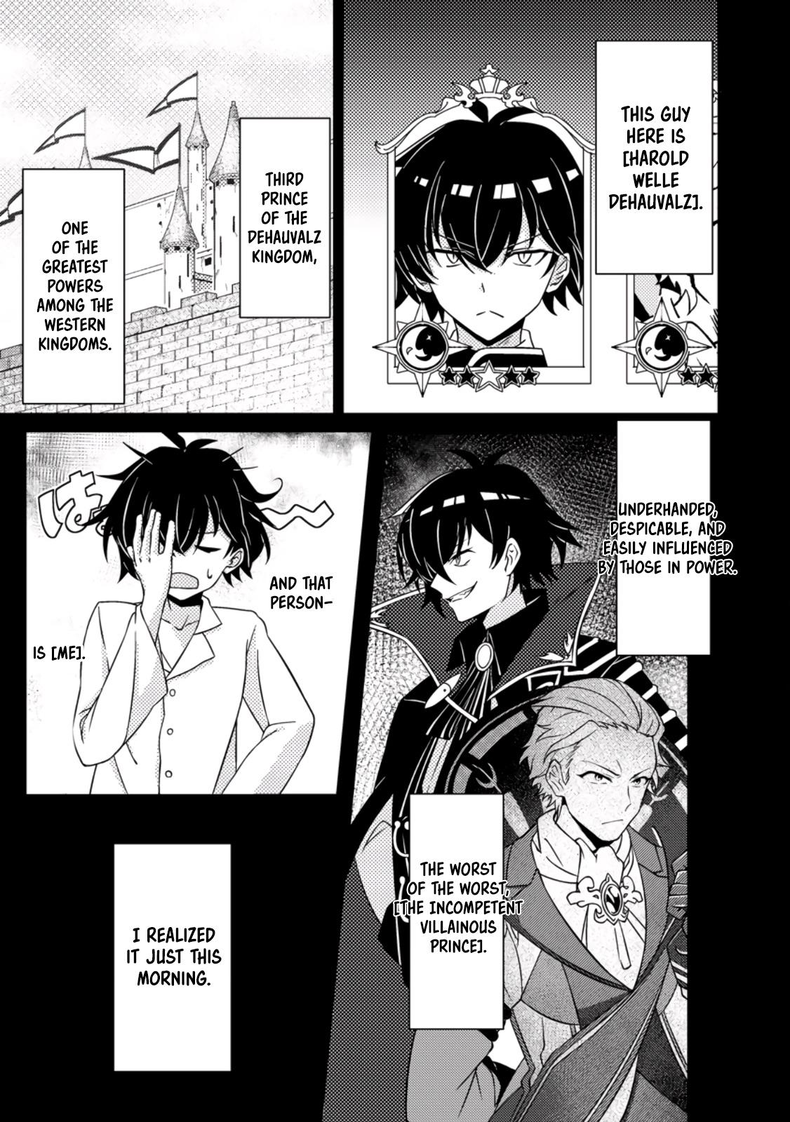 The Survival of an Incompetent Villainous Prince Chapter 1 page 4 - 
