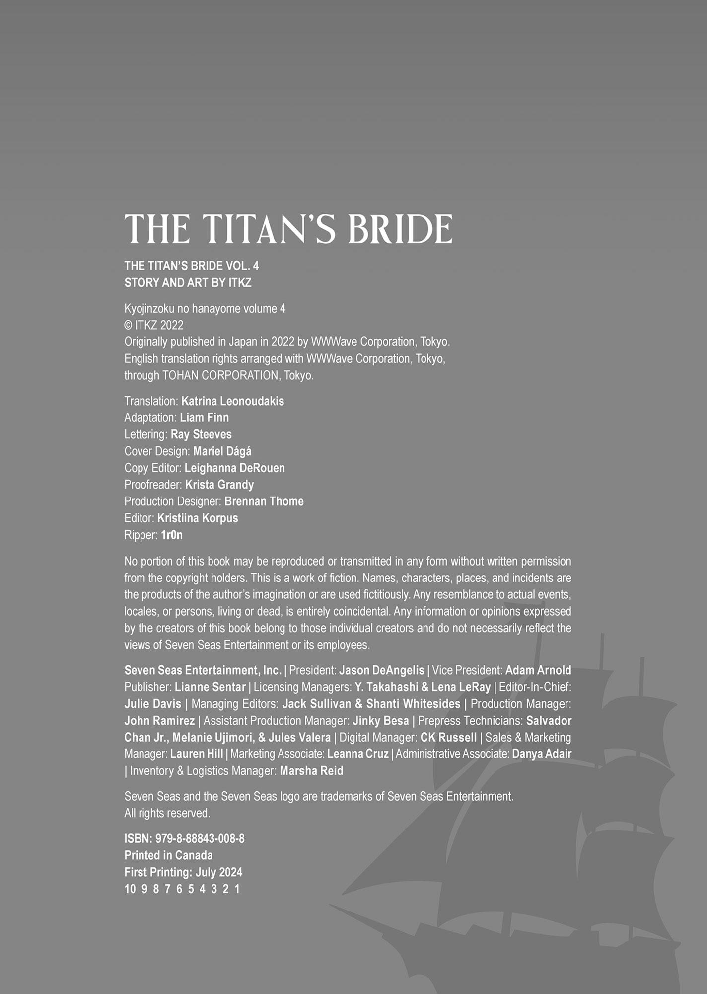 The Titan’s Bride Chapter 6.8 page 164 - 