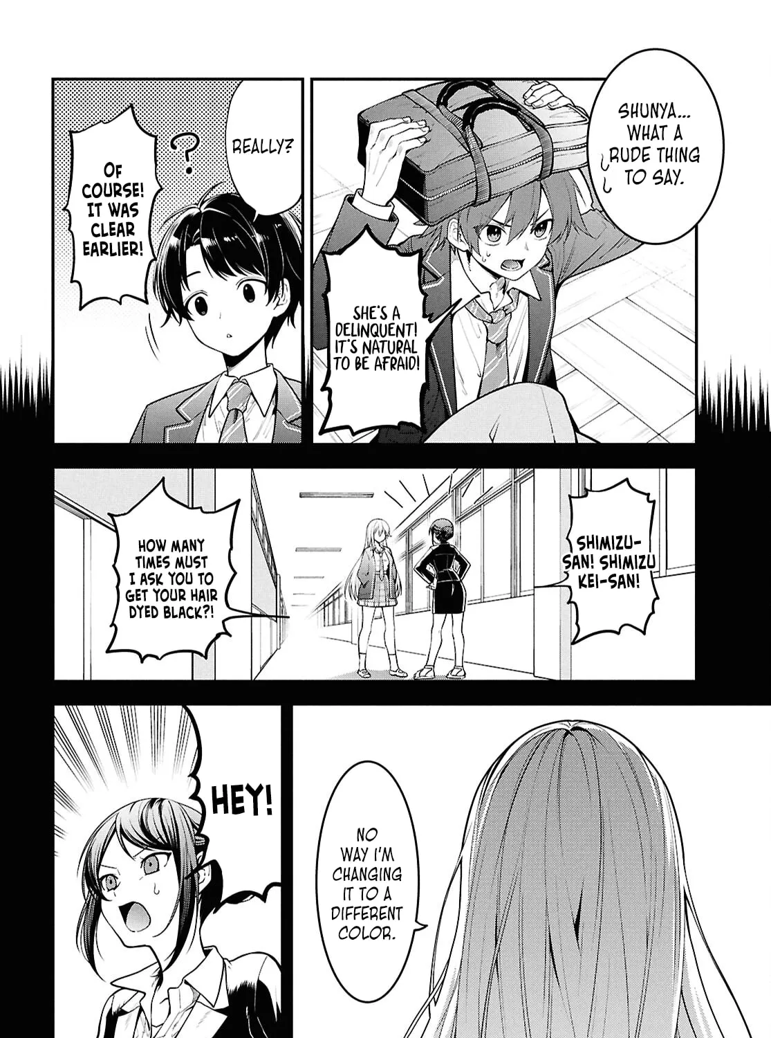 The Yankee Shimizu-san Sitting Next to Me Has Dyed Her Hair Black Chapter 1 page 7 - 