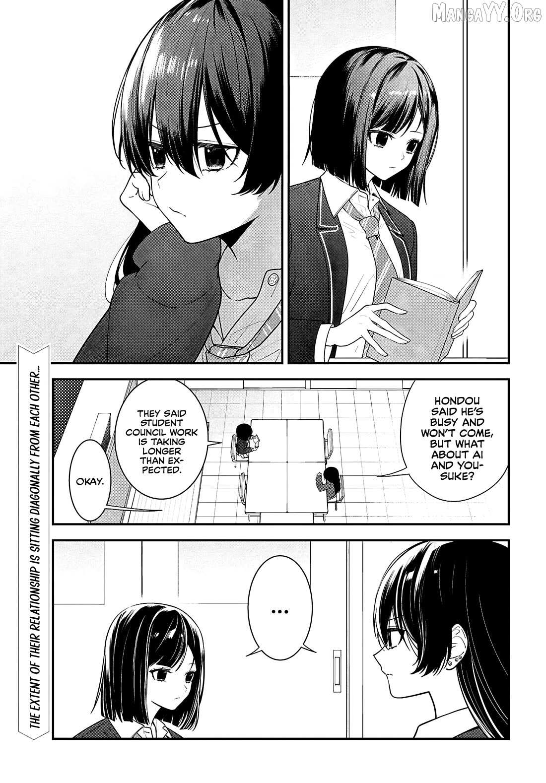 The Yankee Shimizu-san Sitting Next to Me Has Dyed Her Hair Black Chapter 13 page 1 - 