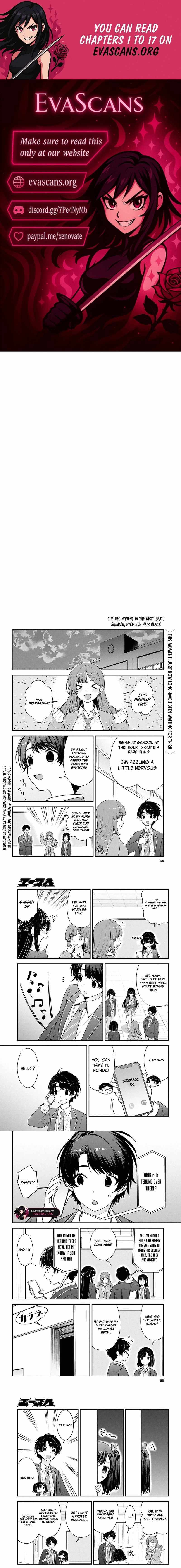 The Yankee Shimizu-san Sitting Next to Me Has Dyed Her Hair Black Chapter 15 page 1 - 