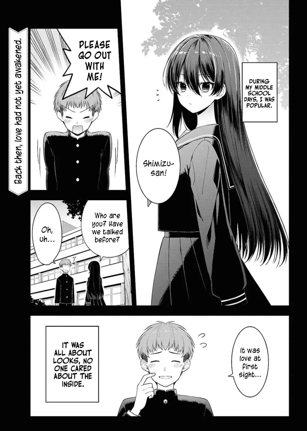 The Yankee Shimizu-san Sitting Next to Me Has Dyed Her Hair Black Chapter 5 page 1 - 