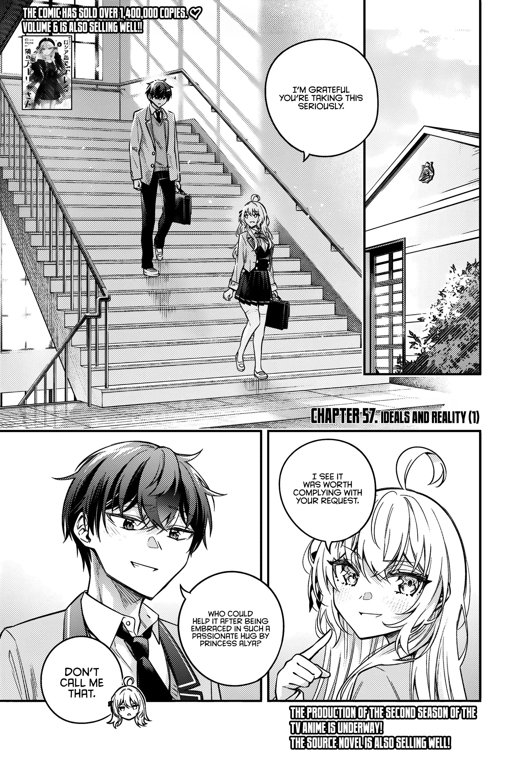 Tokidoki Bosotto Russia-go de Dereru Tonari no Alya-san Chapter 57 page 2 - 
