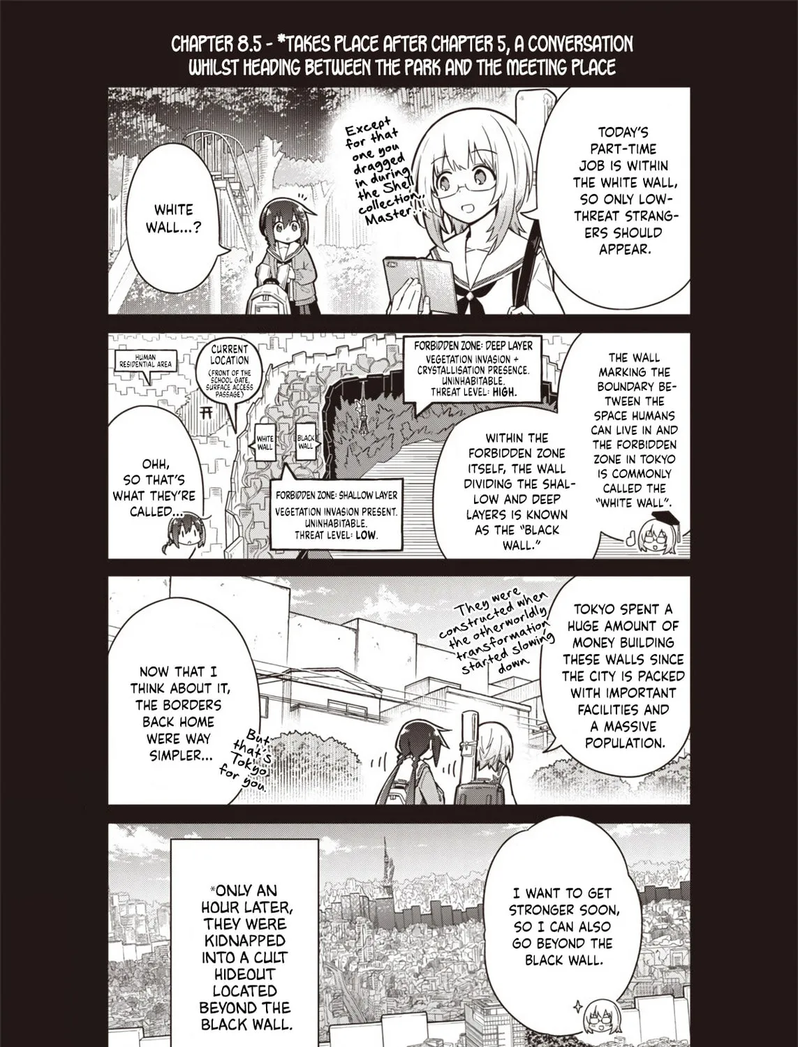 Tokyo Kinoko: Sekai Ranking 1-i no Comyuryoku Saijaku JK Chapter 8.5 page 1 - 