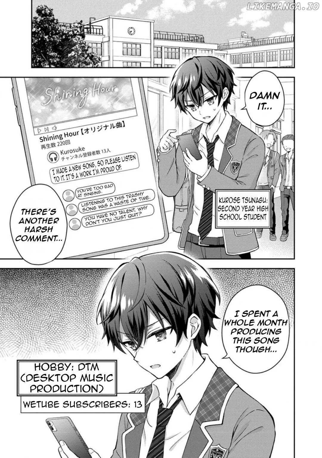 Tonari no Seki no Inkya Joshi ga Oshi Utai Datta ~Ore no Kyoku wo Uttatekure!~ Chapter 1 page 8 - 