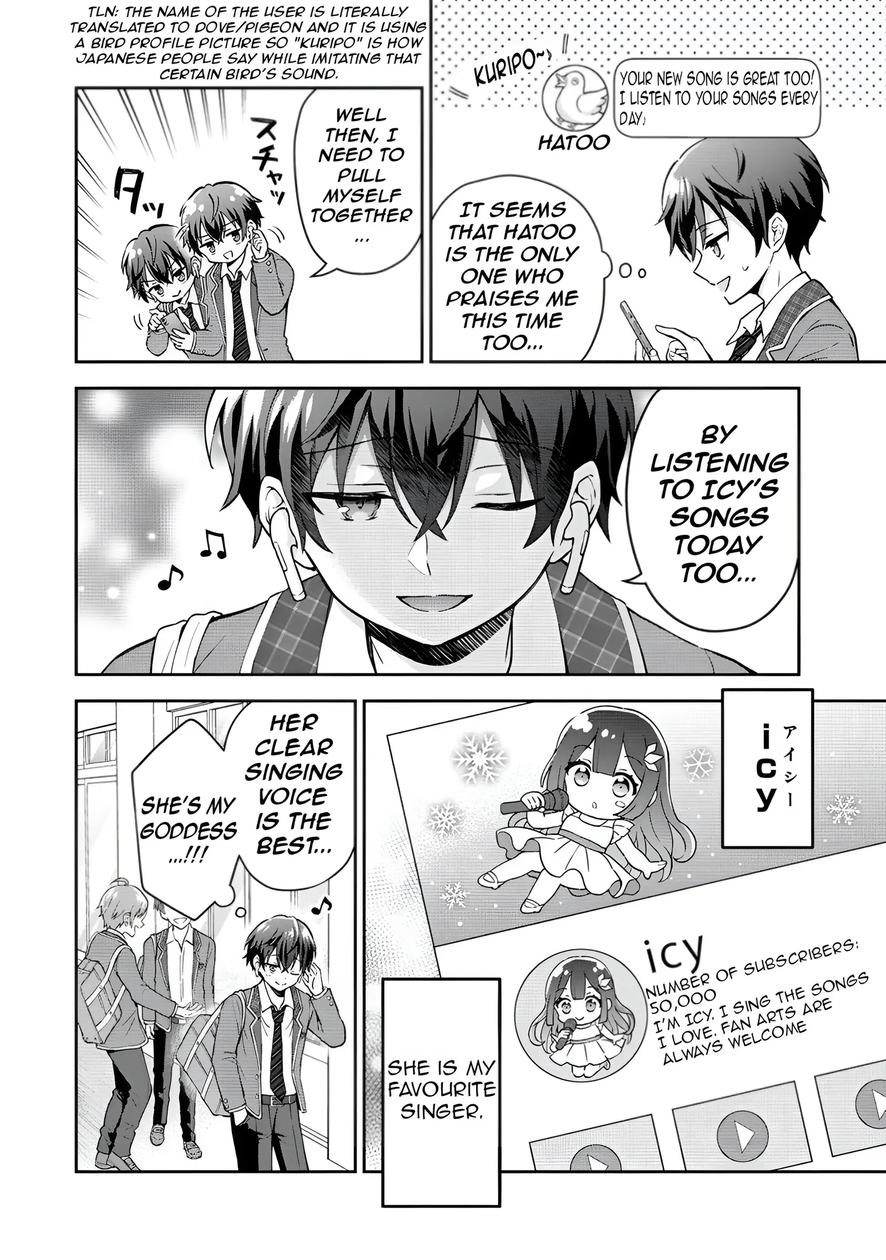 Tonari no Seki no Inkya Joshi ga Oshi Utaite Datta ~Ore no Kyoku wo Uttatekure!~ Chapter 1 page 9 - 