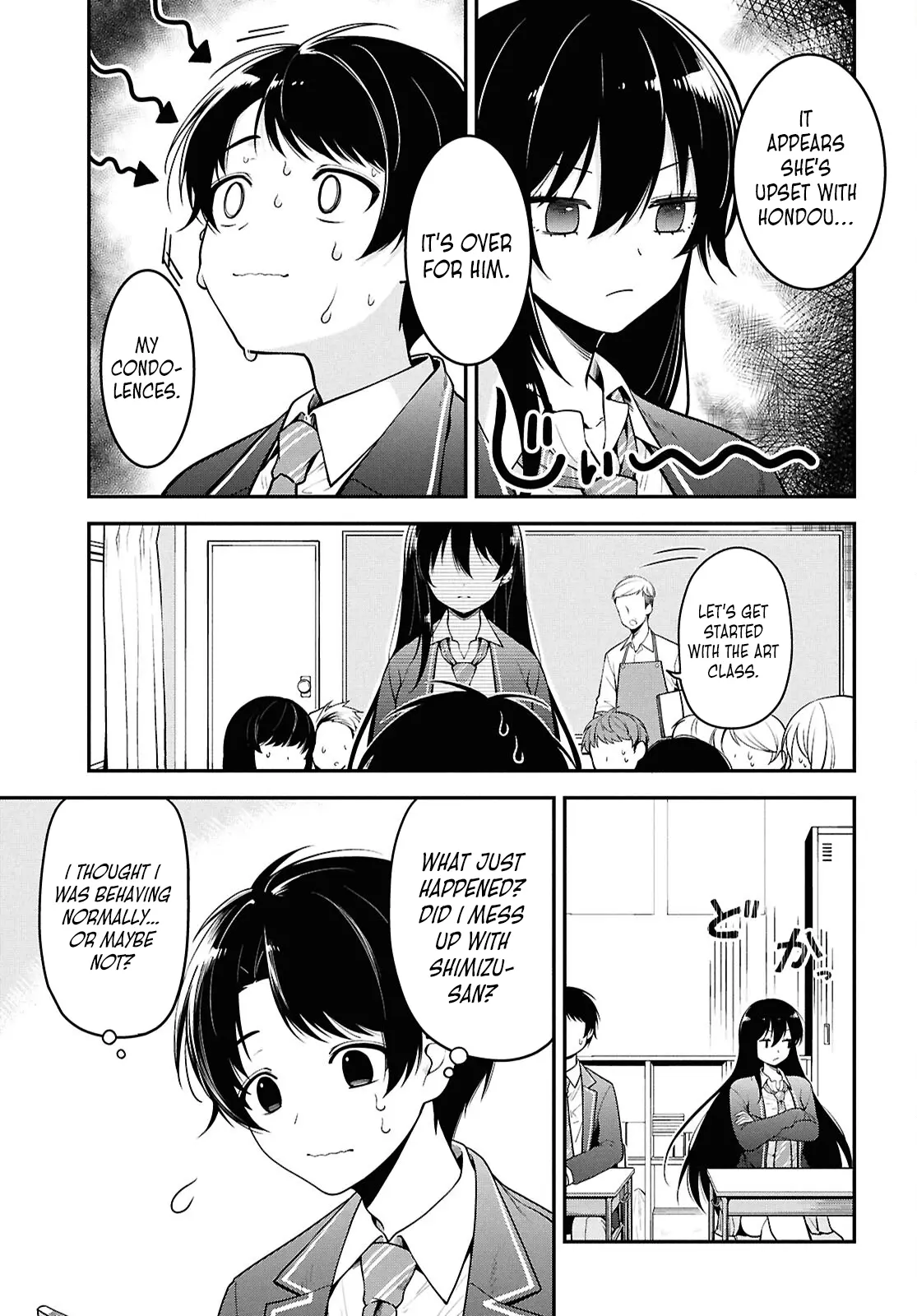 Tonari no Seki no Yankee Shimizu-san ga Kami o Kuroku Sometekita Chapter 1 page 12 - 