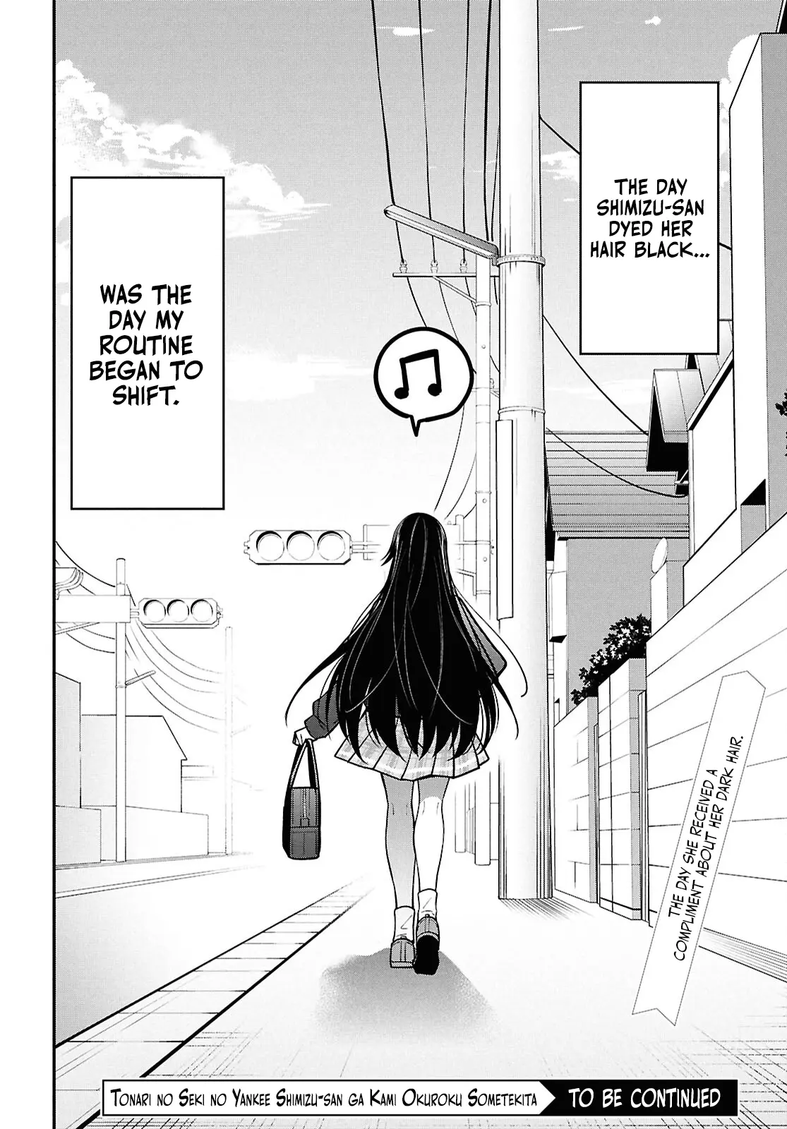 Tonari no Seki no Yankee Shimizu-san ga Kami o Kuroku Sometekita Chapter 1 page 34 - 