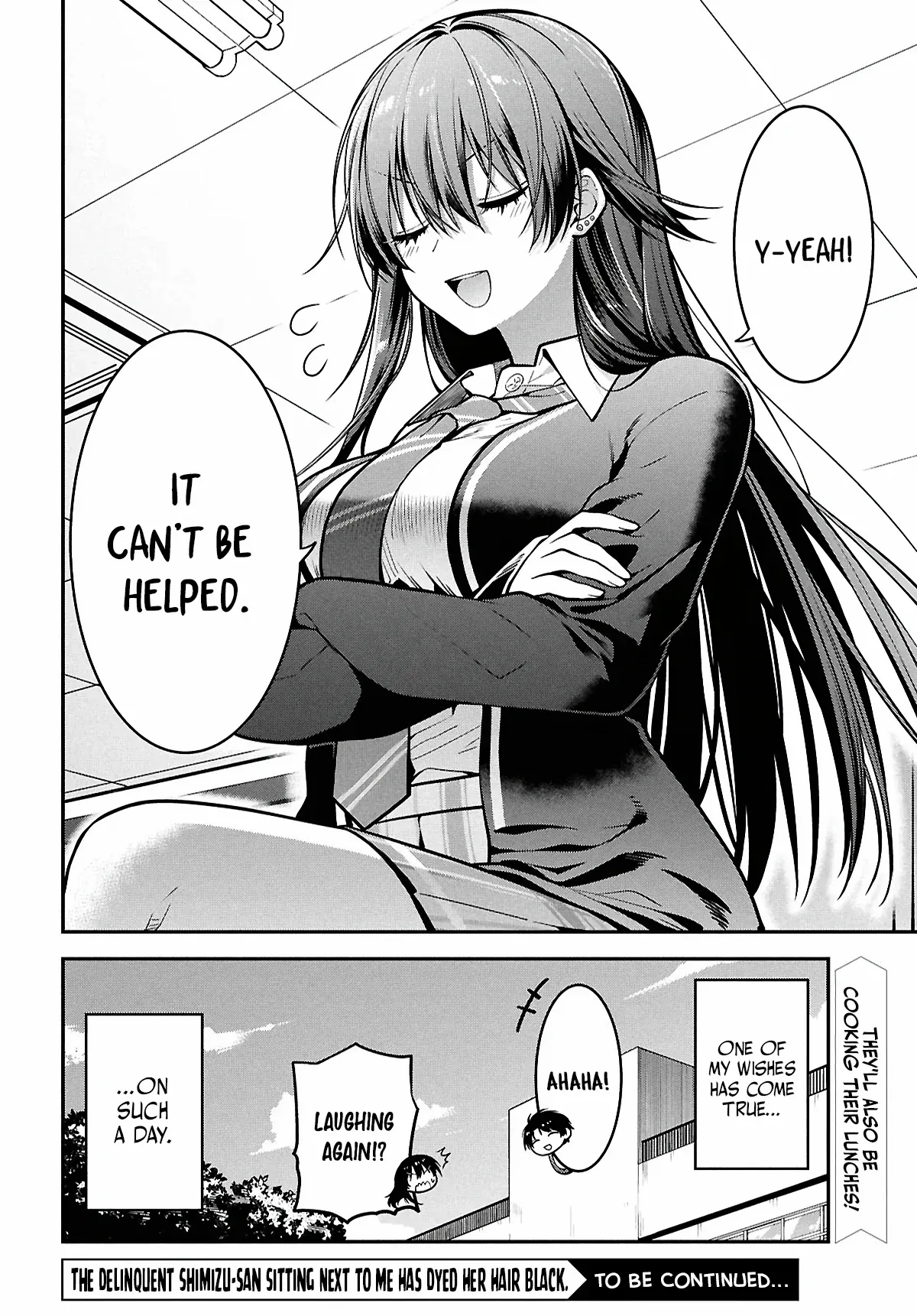 Tonari no Seki no Yankee Shimizu-san ga Kami o Kuroku Sometekita Chapter 2 page 34 - 
