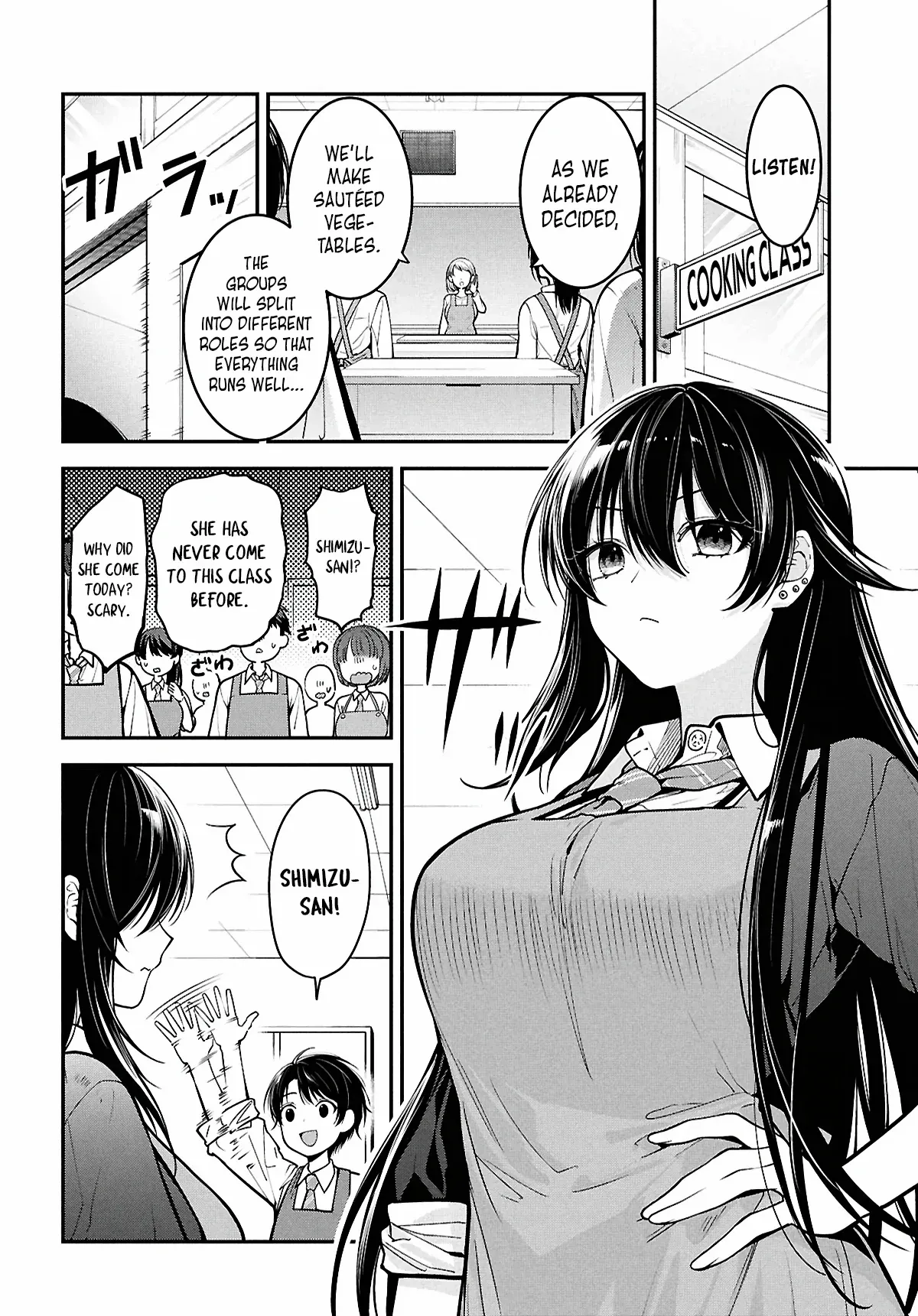 Tonari no Seki no Yankee Shimizu-san ga Kami o Kuroku Sometekita Chapter 2 page 6 - 
