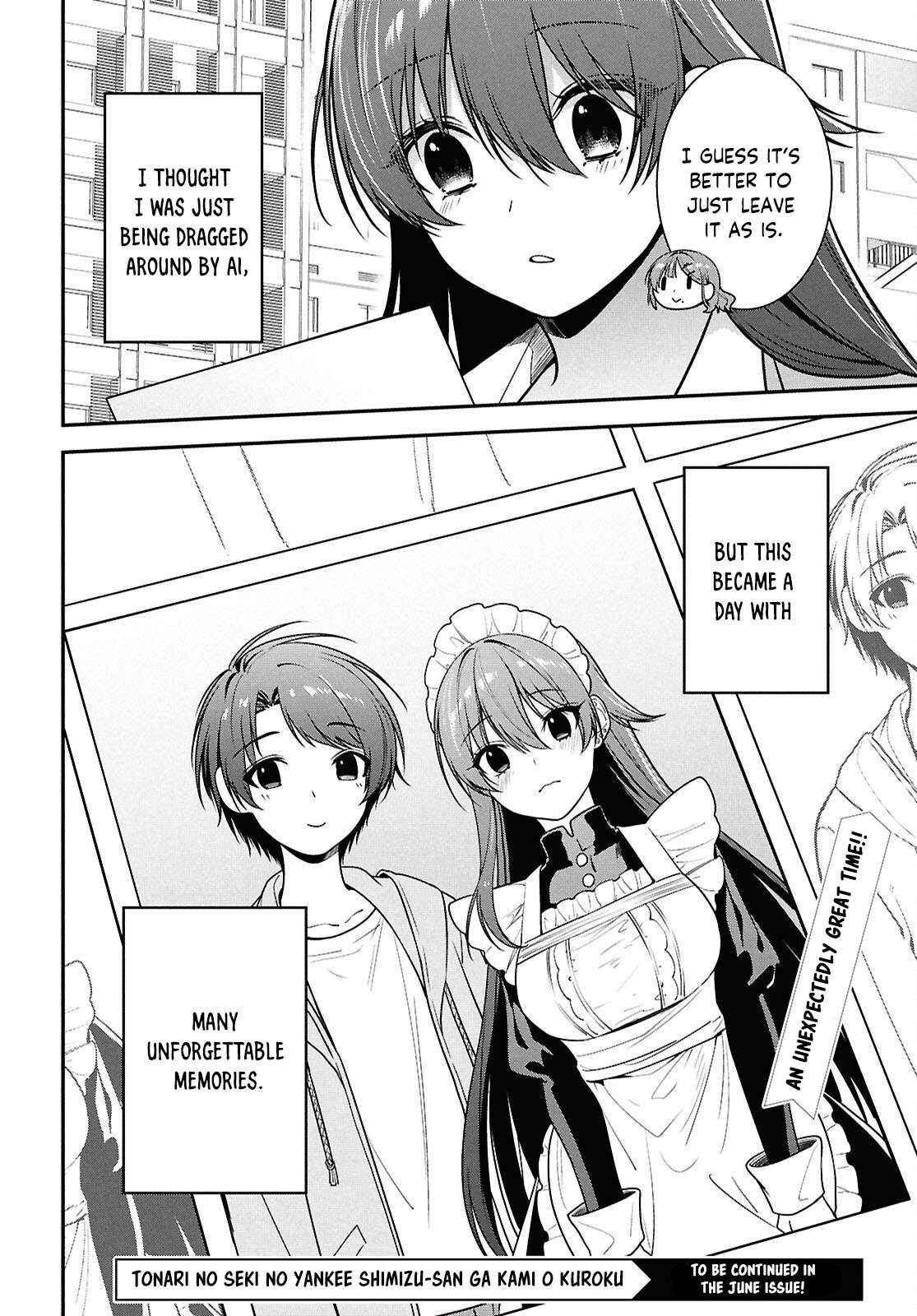 Tonari no Seki no Yankee Shimizu-san ga Kami o Kuroku Sometekita Chapter 7 page 35 - 
