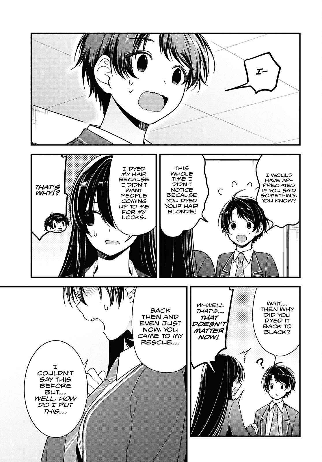 Tonari no Seki no Yankee Shimizu-san ga Kami o Kuroku Sometekita Chapter 9 page 34 - 