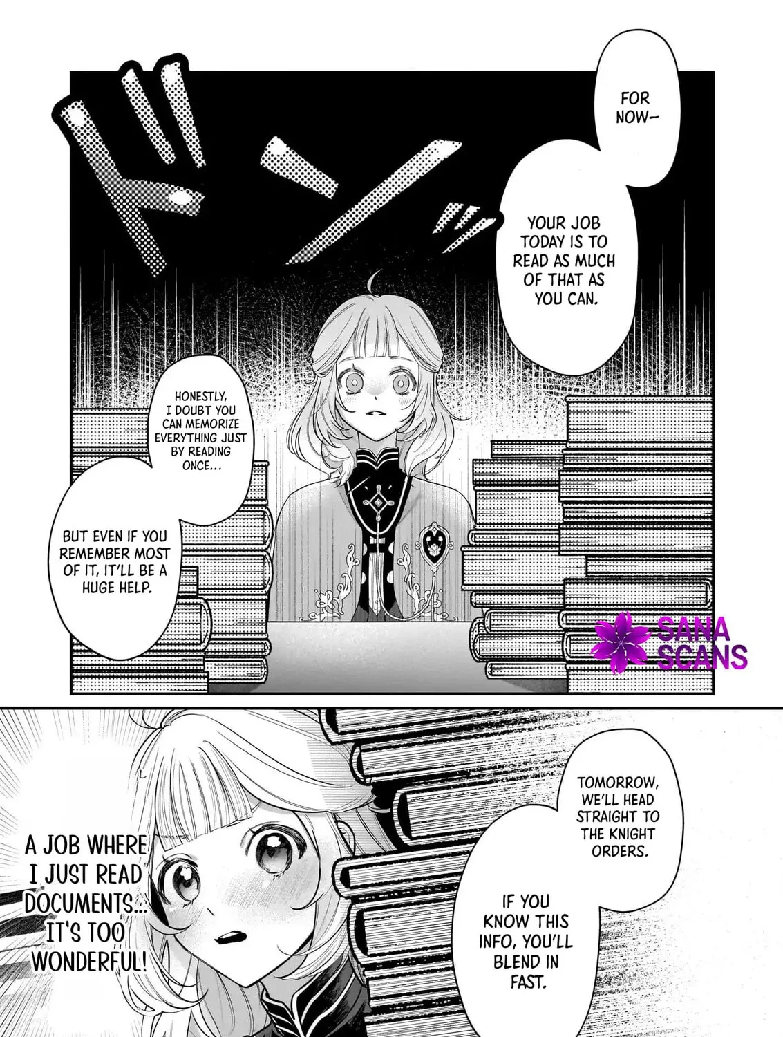Toshokan no Tensai Shoujo: Honzuki no Shinjin Kanri wa Boudai na Chishiki de Kuni wo Sukuimasu! Chapter 1 page 104 - 