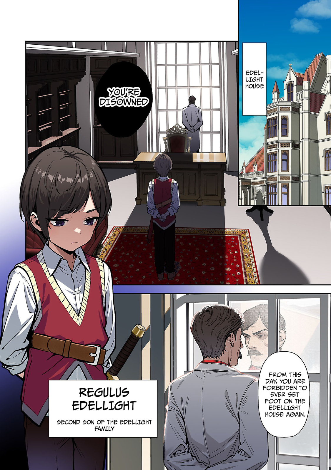 Tousan wa "Kensei", Kaasan wa "Kenshin", Boku wa "Ochinp〇 Chanbara Master" Chapter 1.1 page 5 - 