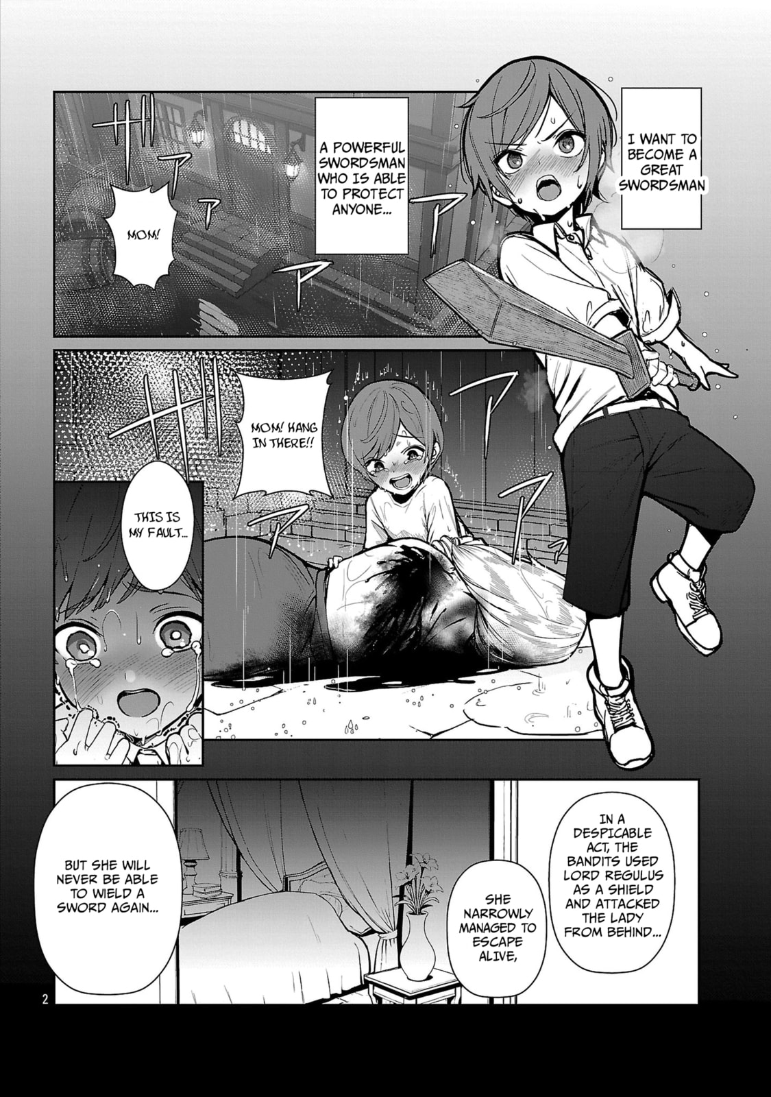 Tousan wa "Kensei", Kaasan wa "Kenshin", Boku wa "Ochinp〇 Chanbara Master" Chapter 1.1 page 7 - 