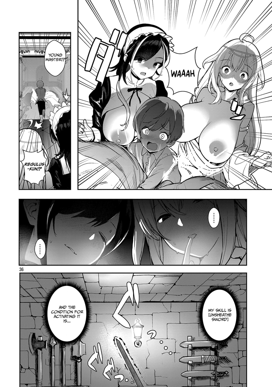 Tousan wa "Kensei", Kaasan wa "Kenshin", Boku wa "Ochinp〇 Chanbara Master" Chapter 1.4 page 3 - 