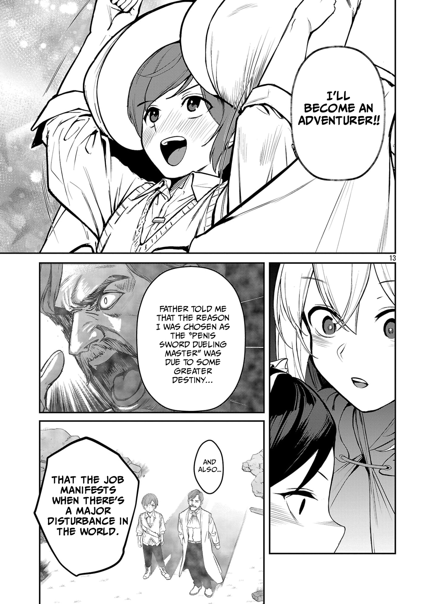 Tousan wa "Kensei", Kaasan wa "Kenshin", Boku wa "Ochinp〇 Chanbara Master" Chapter 4.2 page 3 - 