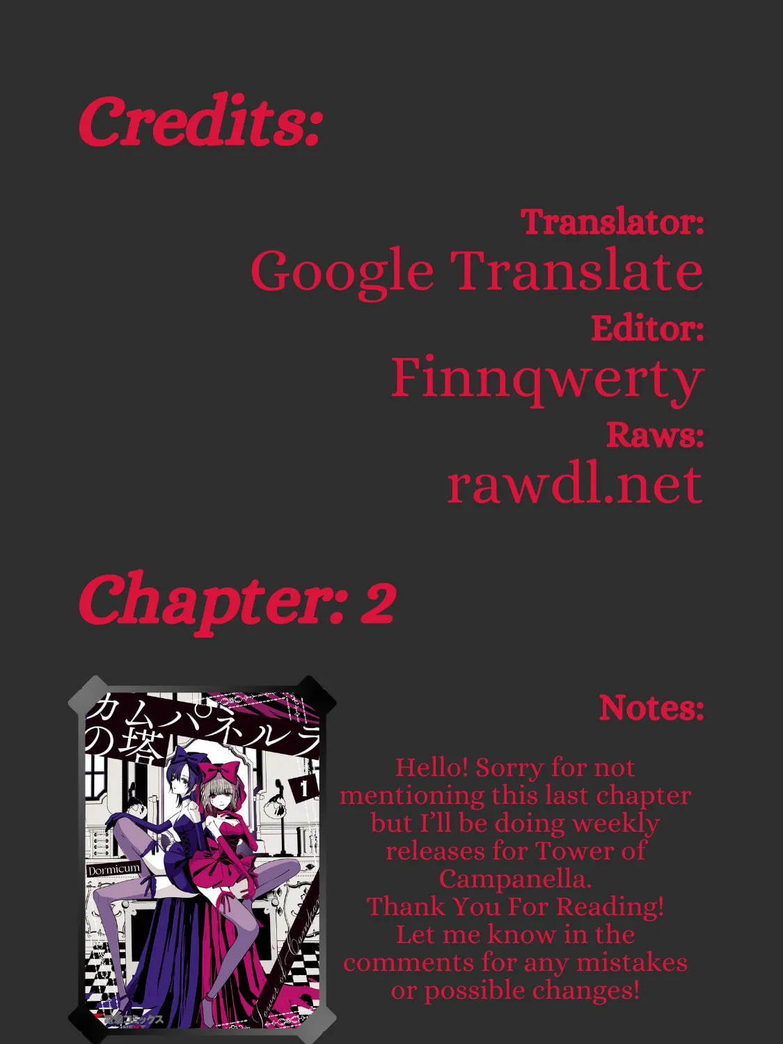 Tower of Campanella Chapter 2 page 111 - 