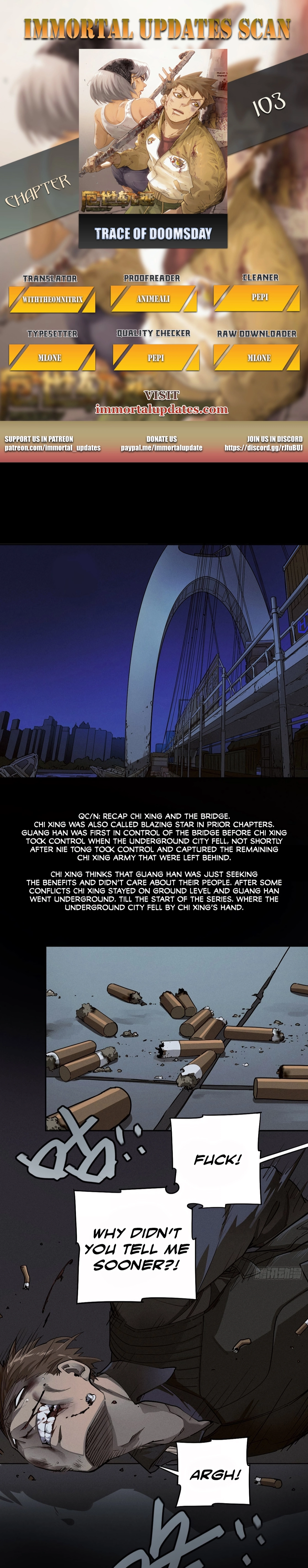 Trace of Doomsday Chapter 103 page 1 - 