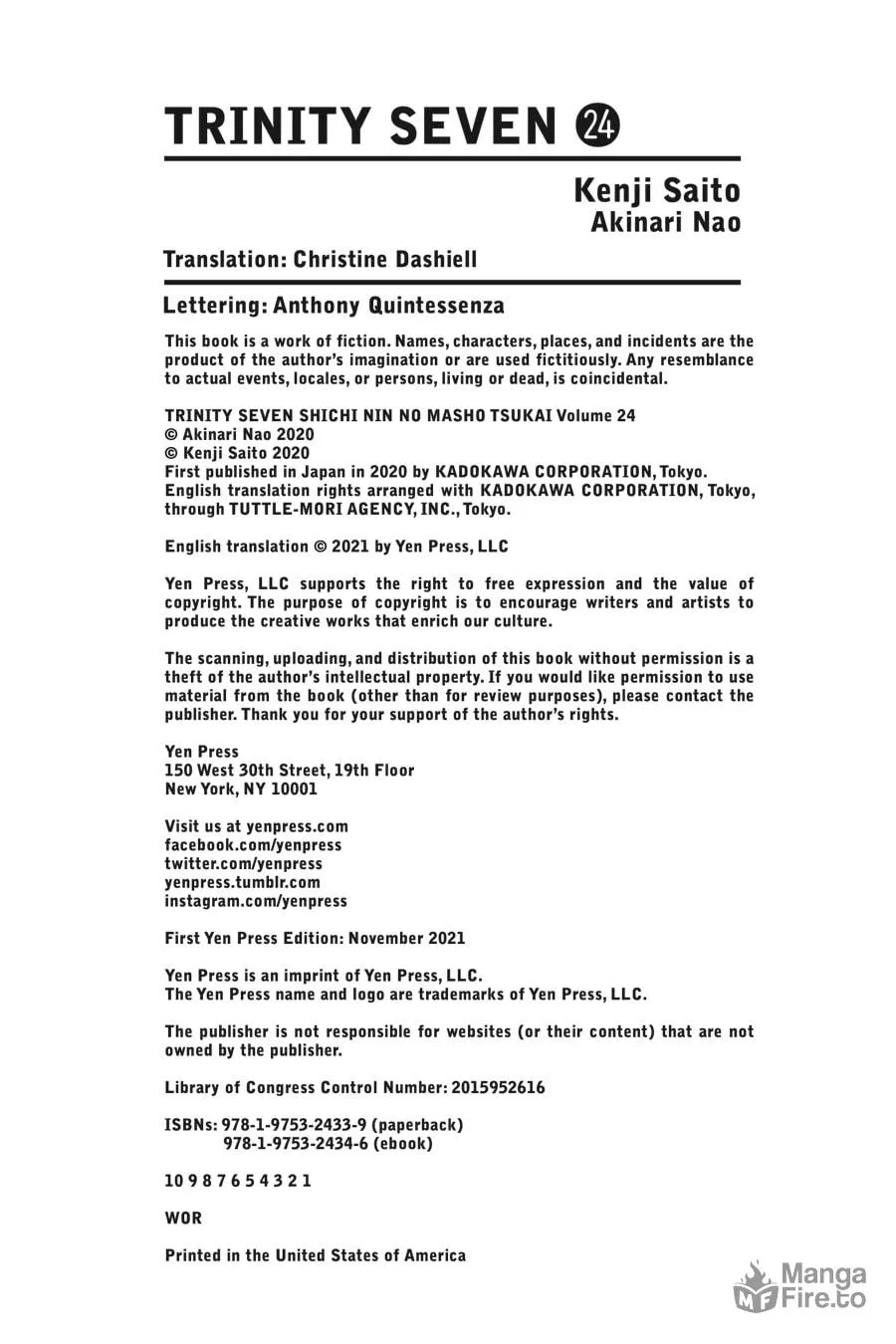 Trinity Seven: The Seven Magicians Chapter 113 page 45 - 
