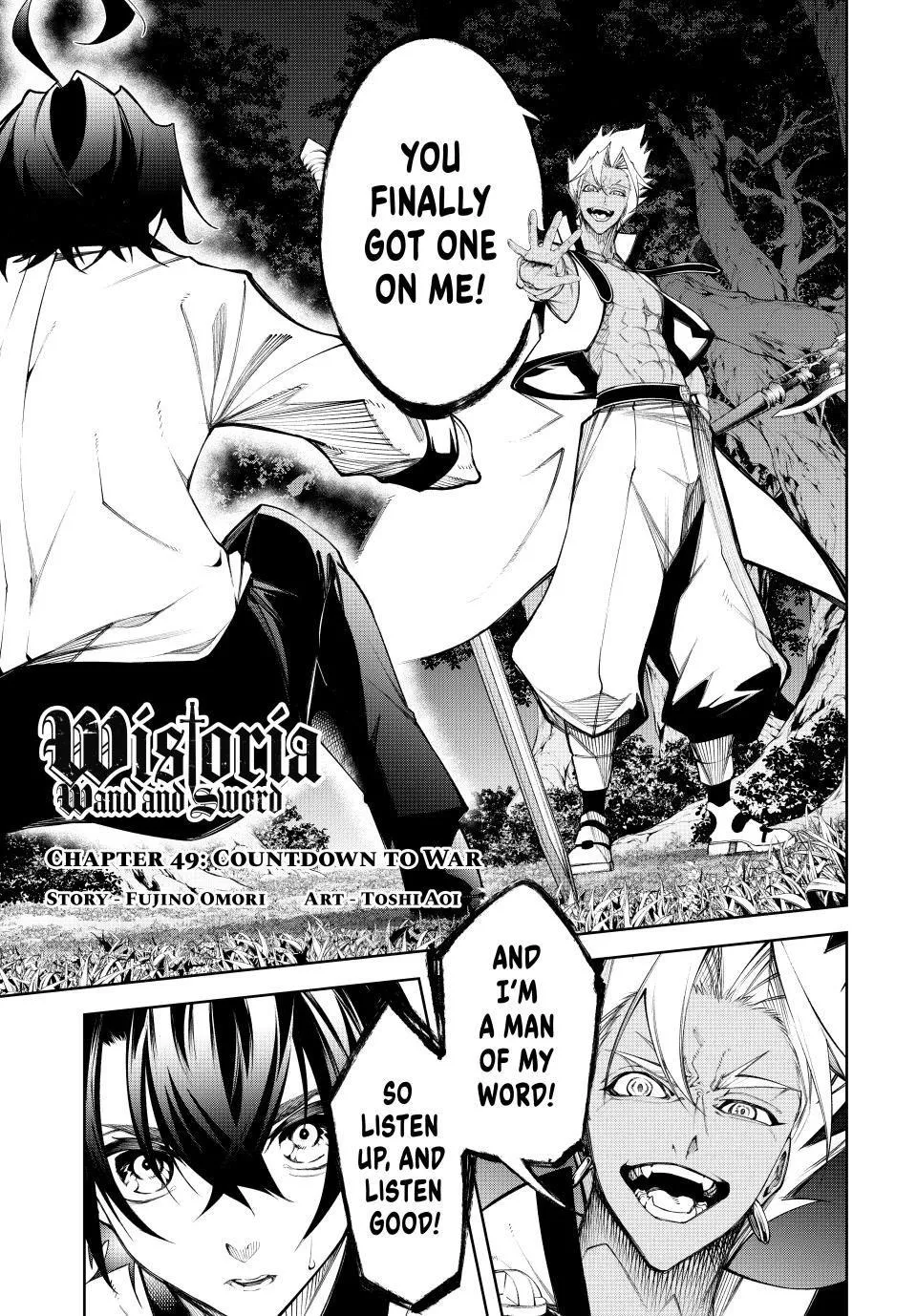 Tsue to Tsurugi no Wistoria Chapter 49 page 1 - 