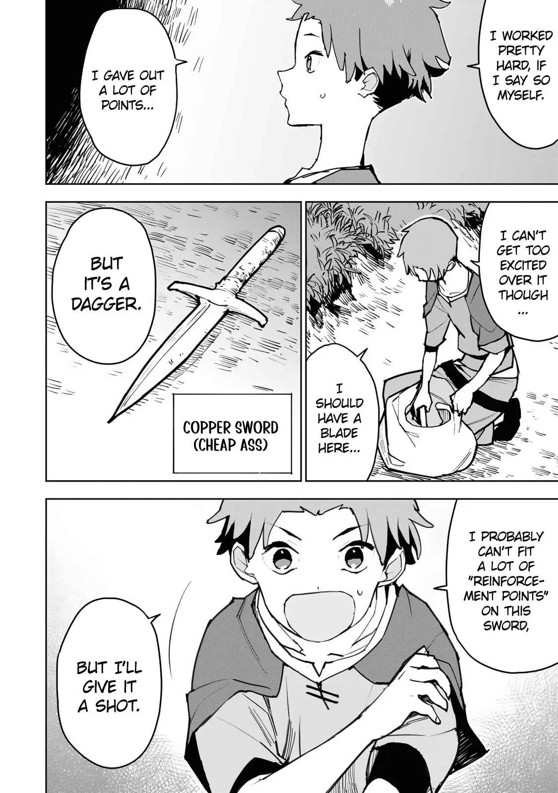 Tsuihou sareta cheat fuyo majutsushi wa ki mama na second life wo ouka suru. ~ora wa buki dake janaku, arayuru mono ni "kyouka point" wo fuyo dekiru shi, ore no ishi de itsudemo kouka wo kaijo dekiru kedo, nokotta hitotachi daijoubu?~ Chapter 1 page 18 - 
