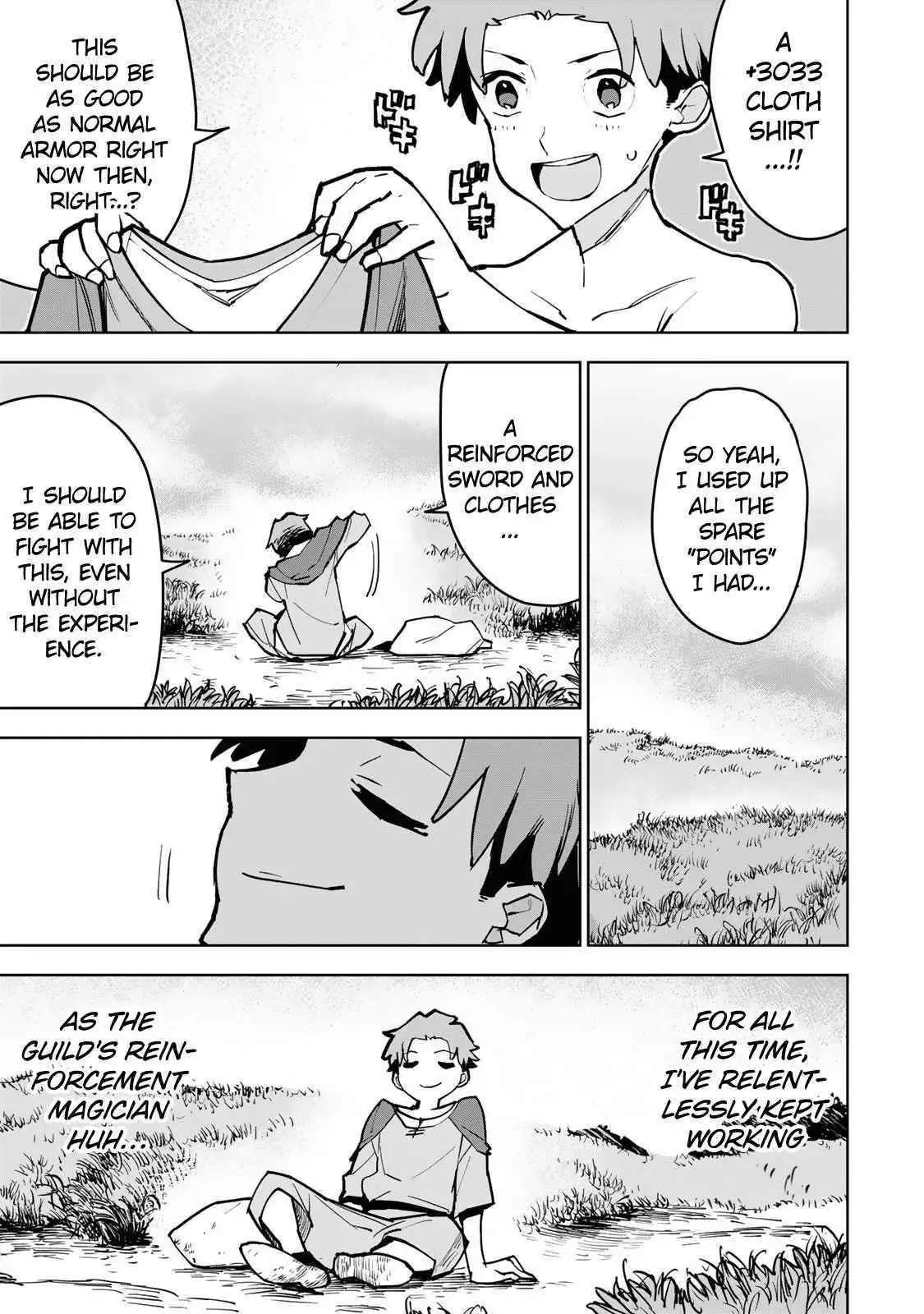 Tsuihou sareta cheat fuyo majutsushi wa ki mama na second life wo ouka suru. ~ora wa buki dake janaku, arayuru mono ni "kyouka point" wo fuyo dekiru shi, ore no ishi de itsudemo kouka wo kaijo dekiru kedo, nokotta hitotachi daijoubu?~ Chapter 1 page 21 - 