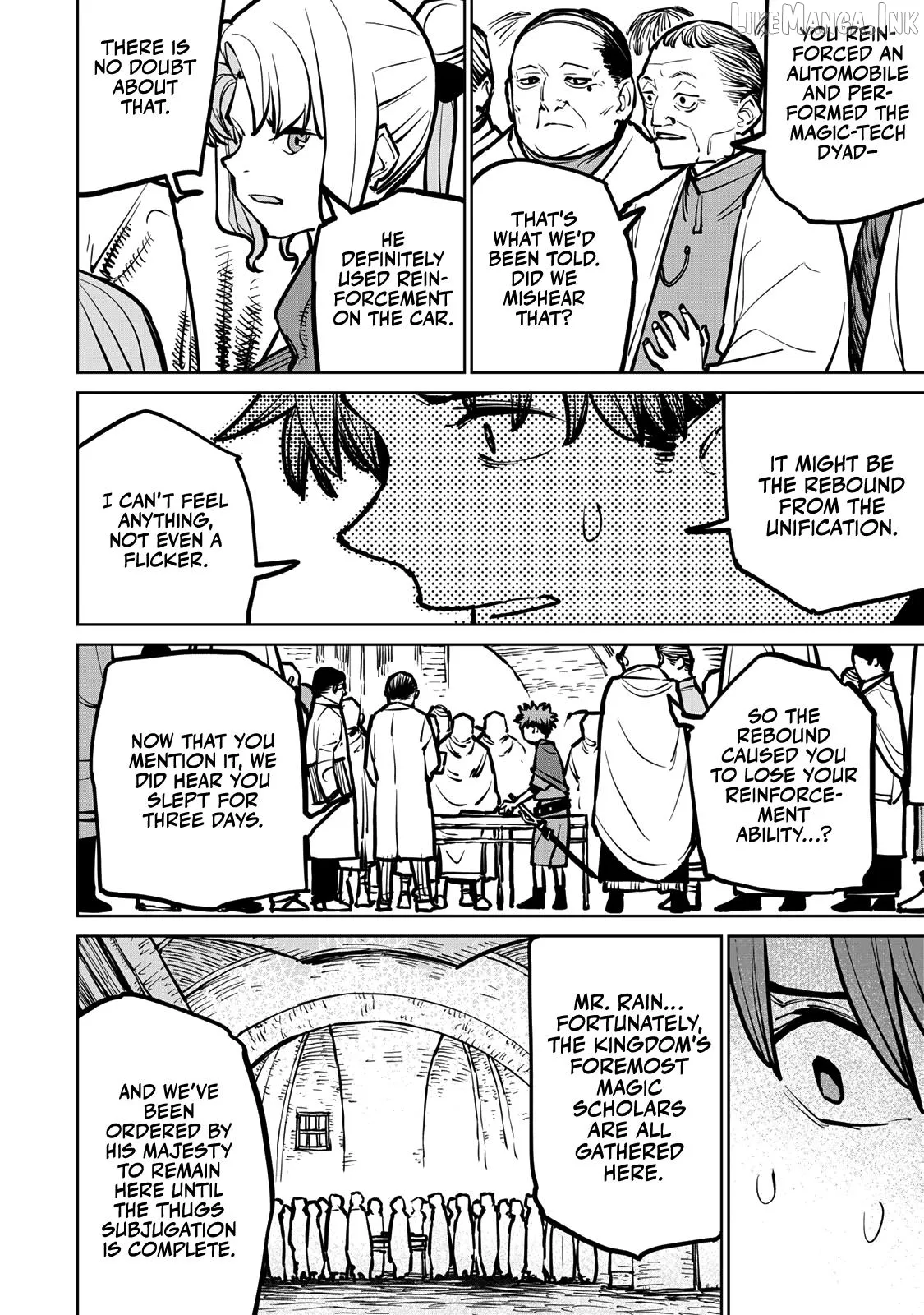 Tsuihou sareta cheat fuyo majutsushi wa ki mama na second life wo ouka suru. ~ora wa buki dake janaku, arayuru mono ni "kyouka point" wo fuyo dekiru shi, ore no ishi de itsudemo kouka wo kaijo dekiru kedo, nokotta hitotachi daijoubu?~ Chapter 32 page 43 - 