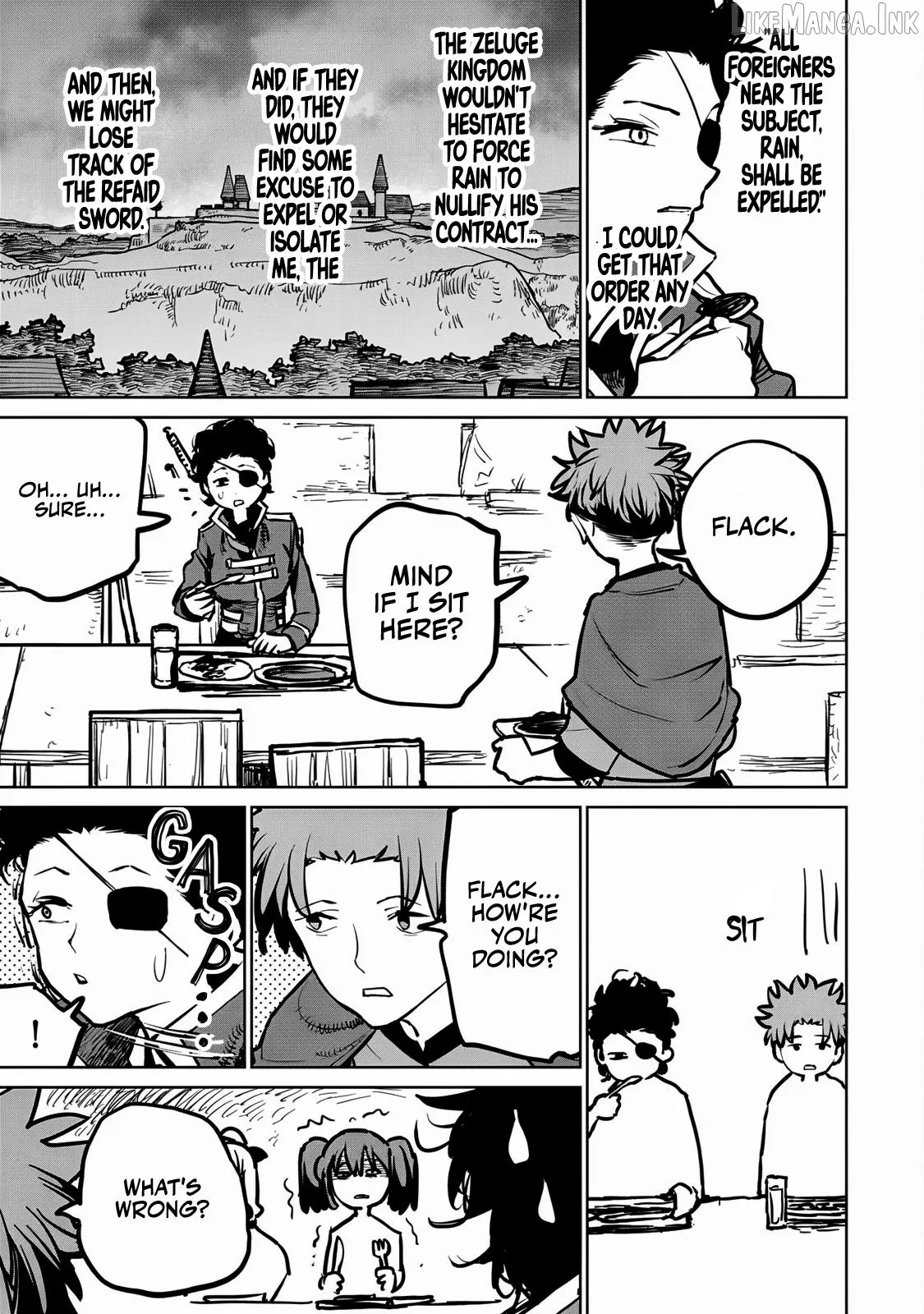 Tsuihou sareta cheat fuyo majutsushi wa ki mama na second life wo ouka suru. ~ora wa buki dake janaku, arayuru mono ni "kyouka point" wo fuyo dekiru shi, ore no ishi de itsudemo kouka wo kaijo dekiru kedo, nokotta hitotachi daijoubu?~ Chapter 32 page 46 - 