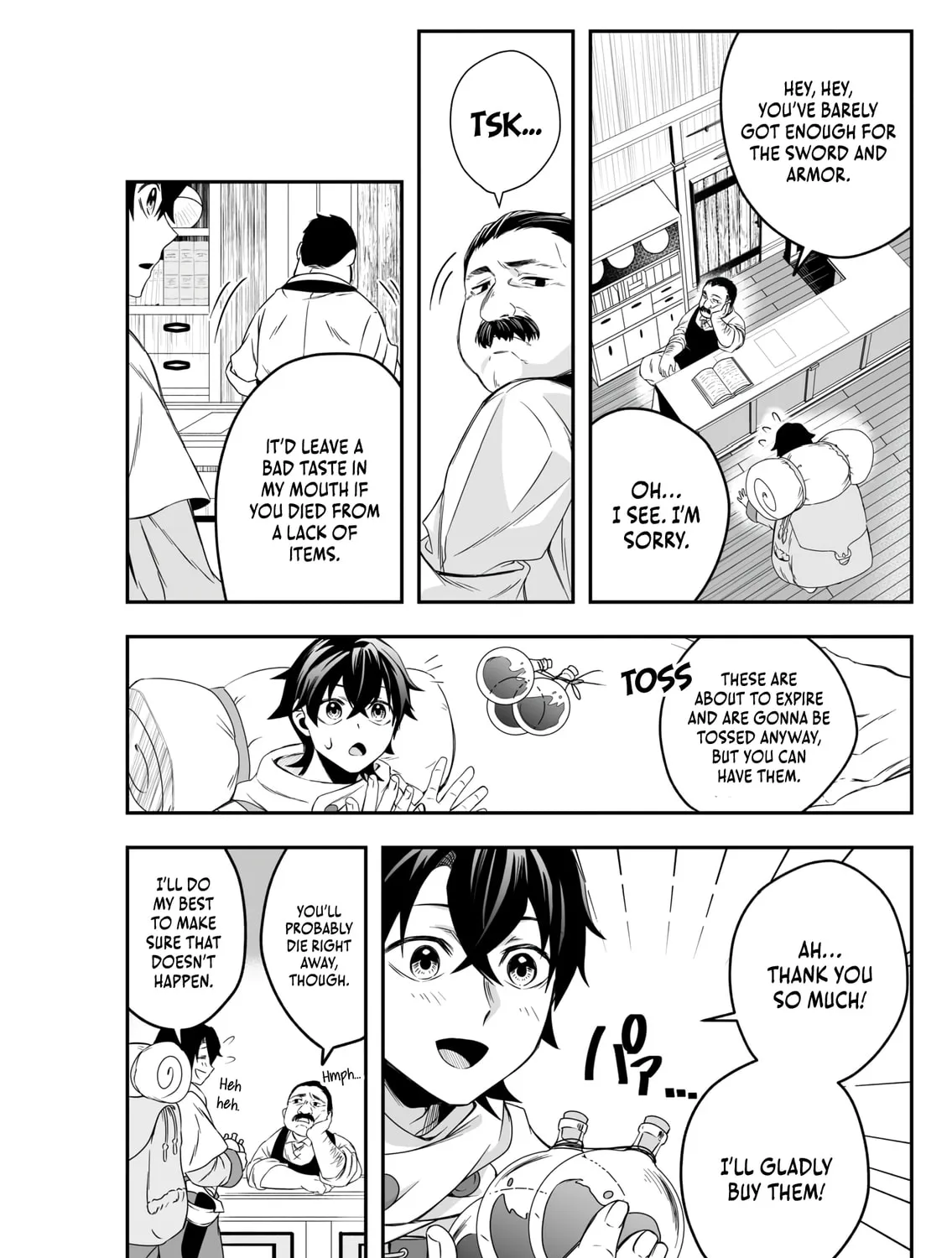 Tsuihou Sareta Pashiri, Kaimono Skill SSS de Soubi Musou: Katta Mono o Chou Kyouka Shite Saikyou Party Mezashimasu Chapter 1 page 60 - 