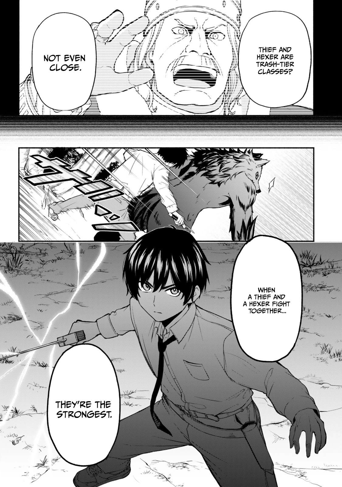 Tsuihou Sareta Teihen Shoku [Touzoku] wa Game Chishiki de Musousuru. Issho ni Shoukan Sareta Sensei mo Hazure Job Dattakedo Kouritsuteki ni Nariagarimasu Chapter 1 page 50 - 