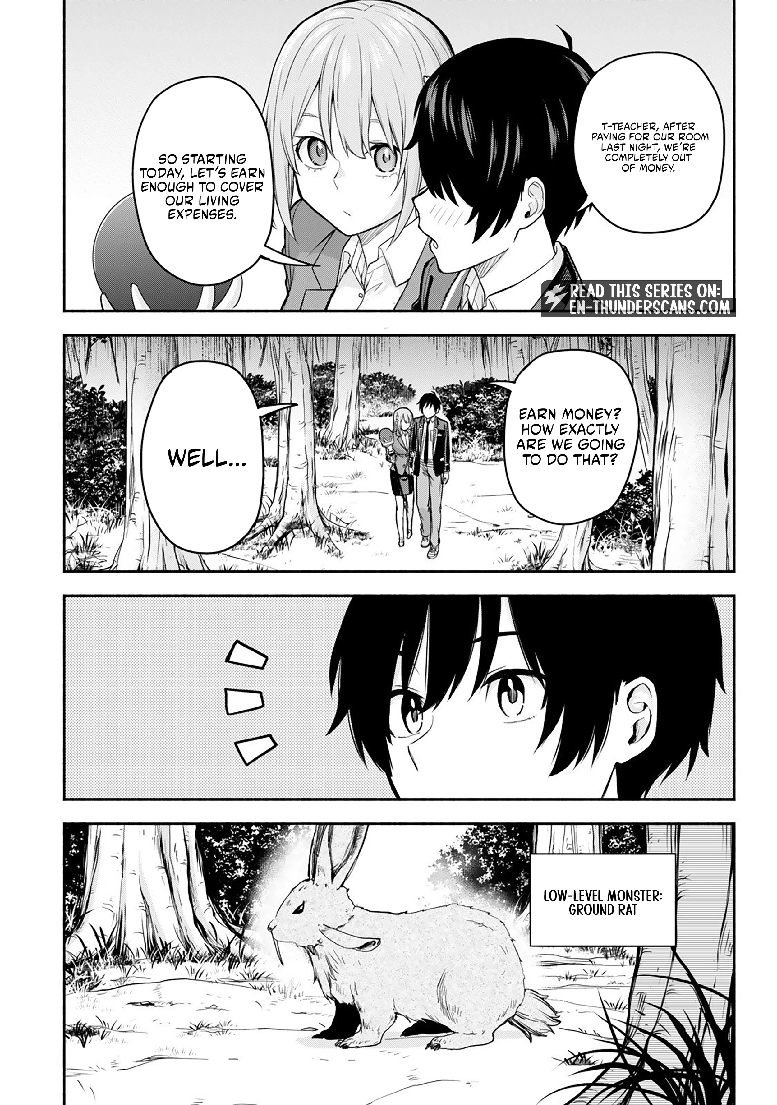 Tsuihou Sareta Teihen Shoku [Touzoku] wa Game Chishiki de Musousuru. Issho ni Shoukan Sareta Sensei mo Hazure Job Dattakedo Kouritsuteki ni Nariagarimasu Chapter 2 page 9 - 