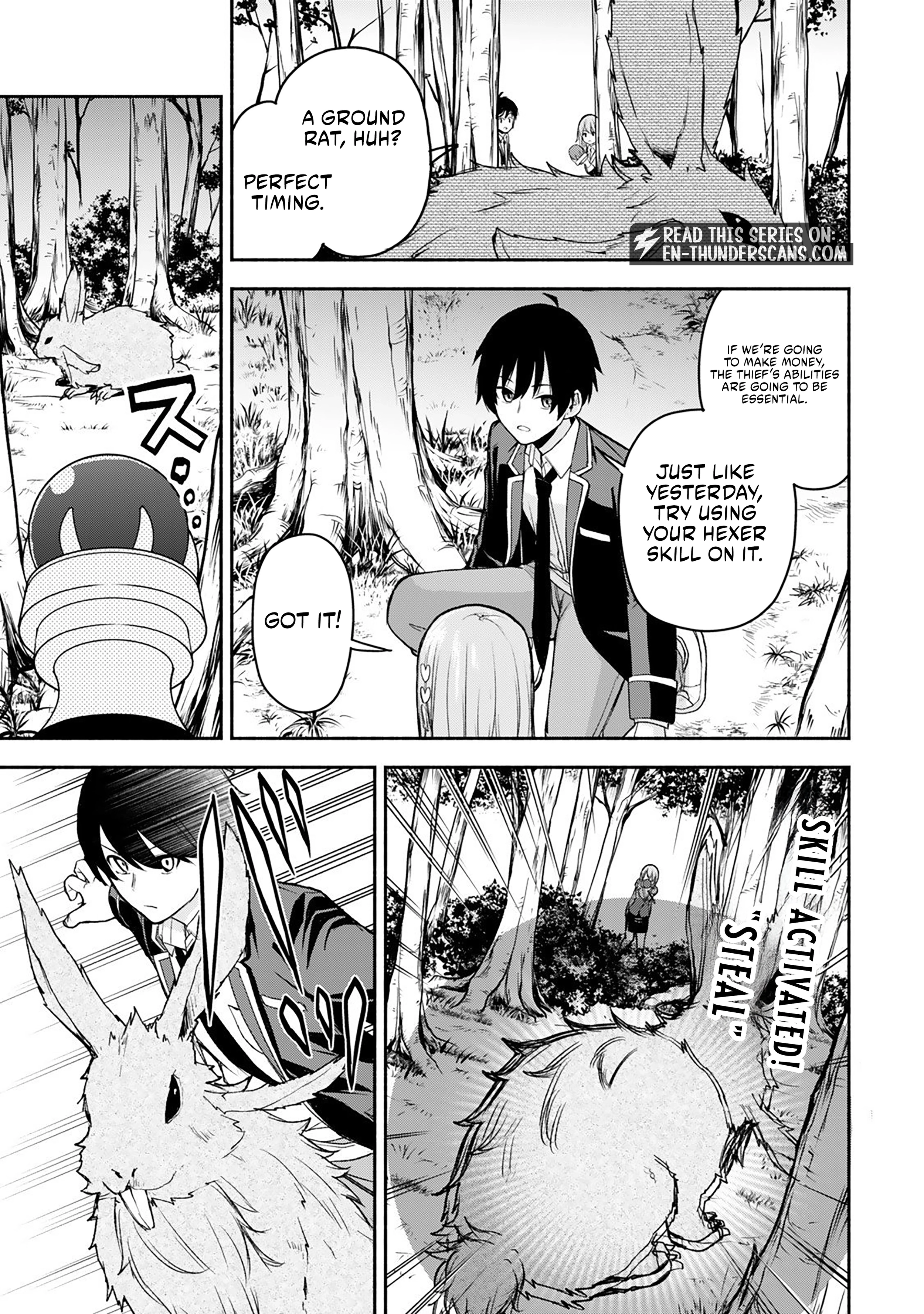 Tsuihou Sareta Teihen Shoku [Touzoku] wa Game Chishiki de Musousuru. Issho ni Shoukan Sareta Sensei mo Hazure Job Dattakedo Kouritsuteki ni Nariagarimasu Chapter 2 page 10 - 