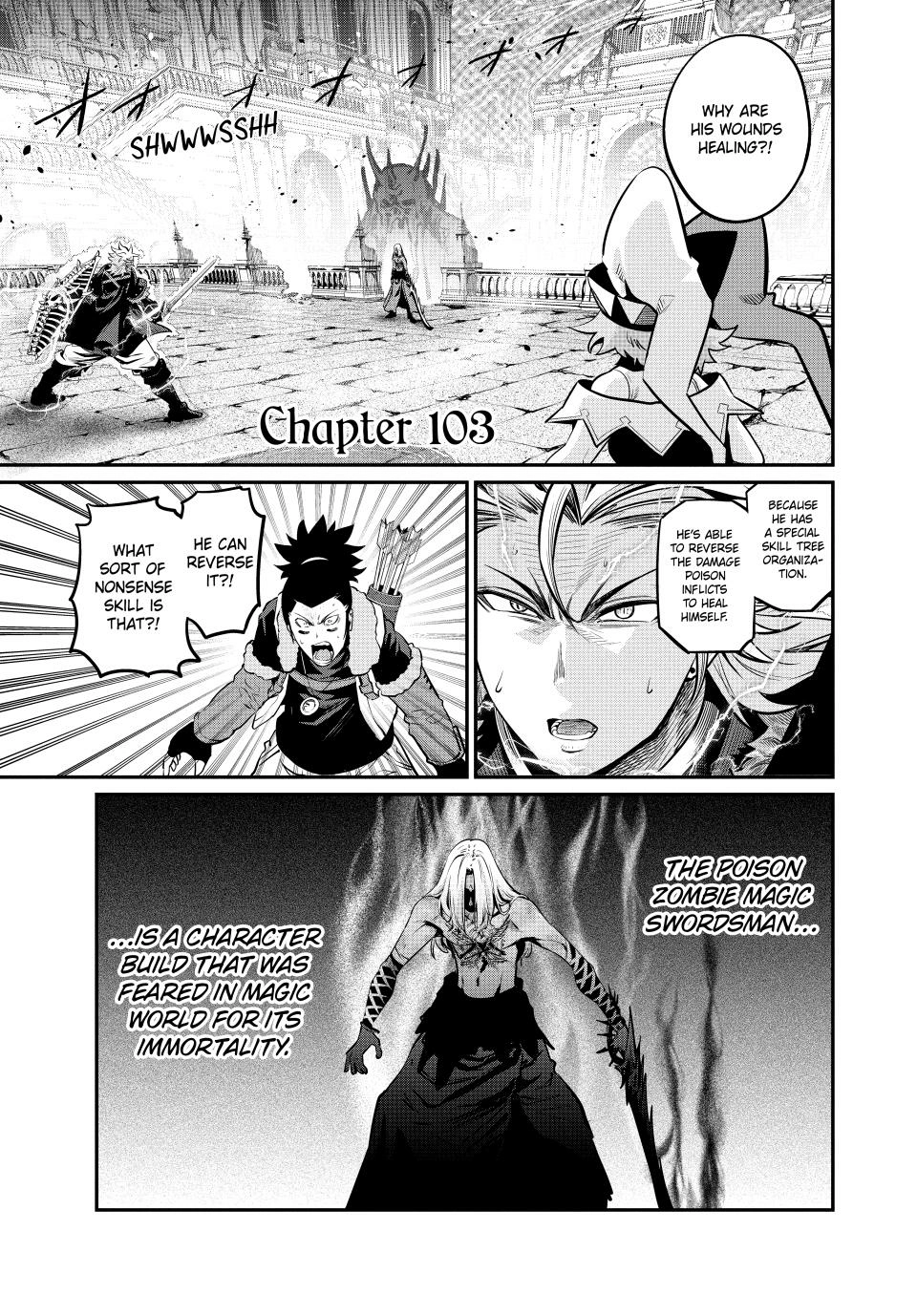 Tsuihou Sareta Tensei Juukishi wa Game Sashiki de Musou Suru Chapter 103 page 1 - 