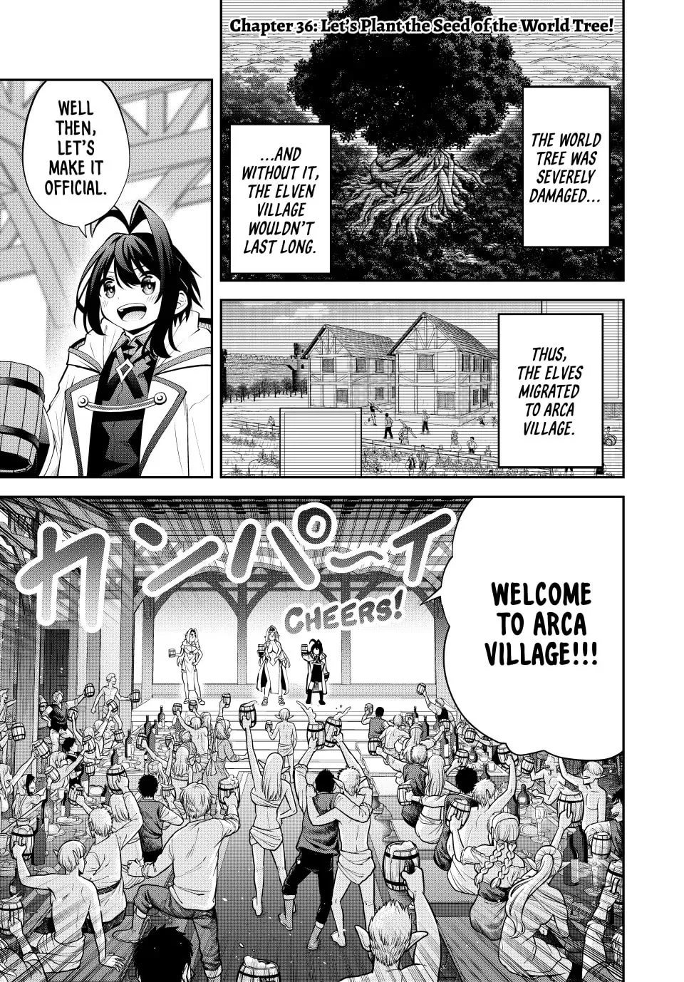 Tsuihou Sareta Tensei Ouji, "Auto Craft" Skill de Ryouchi o Bakusoku de Kaitakushi Saikyou no Mura o Tsukutte Shimau Chapter 36 page 1 - 