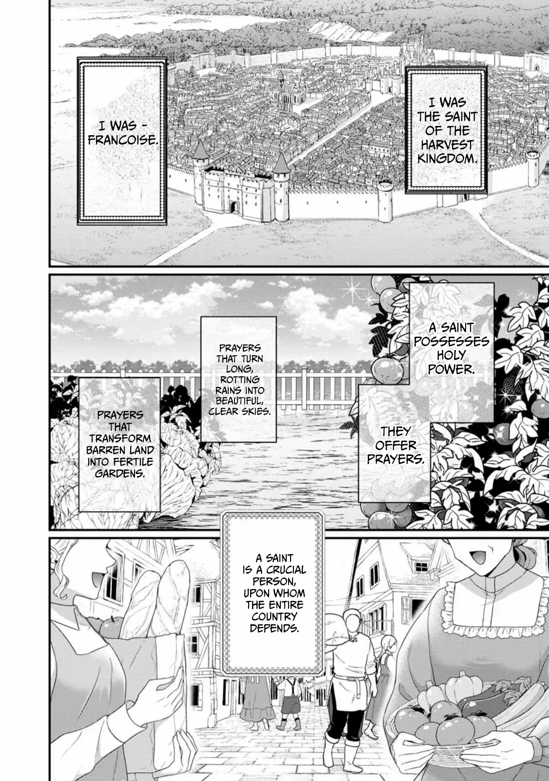 Tsuihou Seijo no Doronko Nouen Seikatsu: Itsunomanika Ringoku wo Sukutte Shimaimashita Chapter 1 page 3 - 