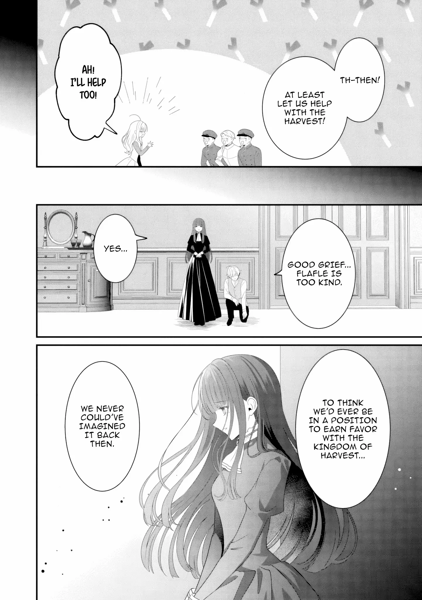 Tsuihou Seijo no Doronko Nouen Seikatsu: Itsunomanika Ringoku wo Sukutte Shimaimashita Chapter 10 page 12 - 