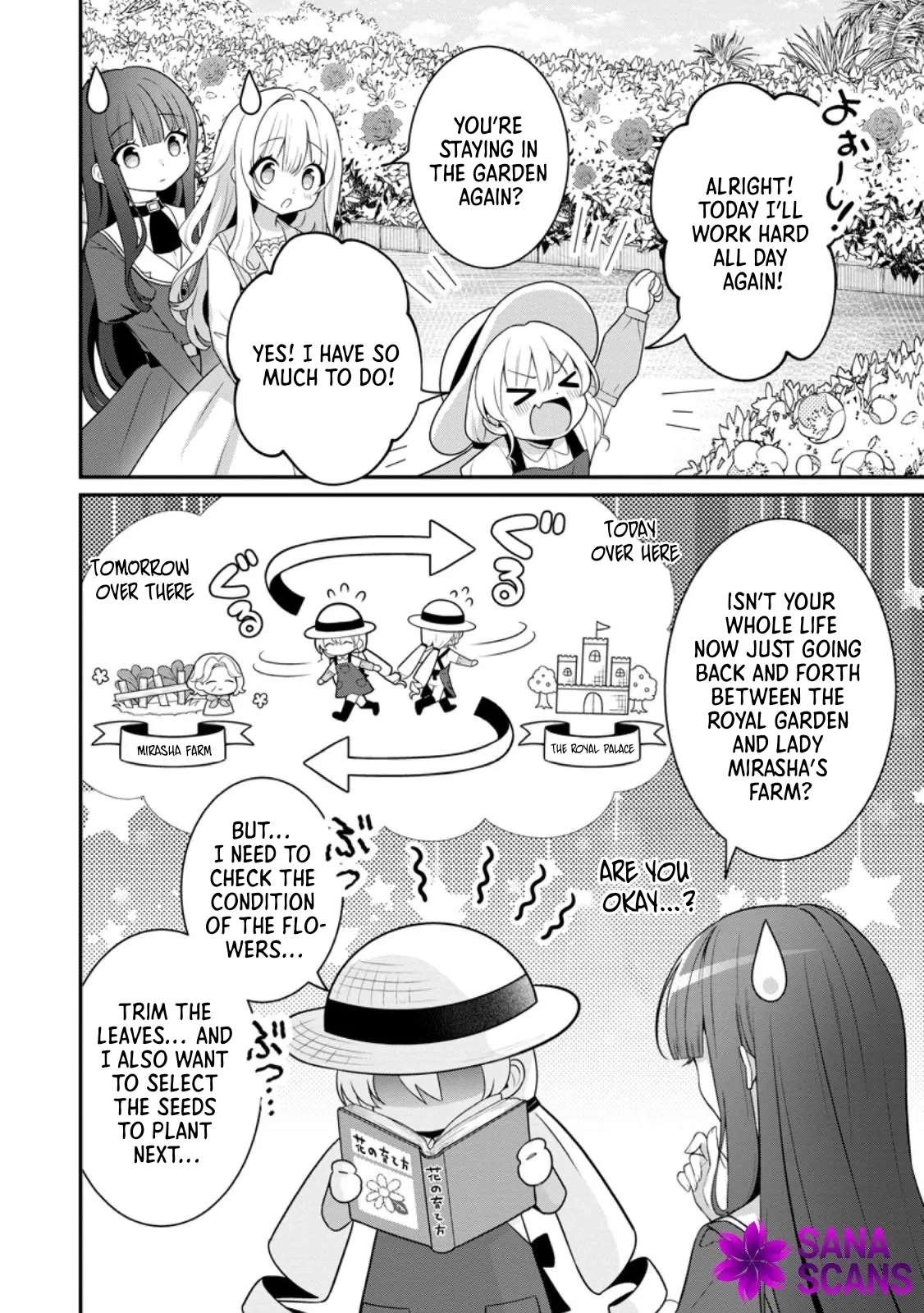 Tsuihou Seijo no Doronko Nouen Seikatsu: Itsunomanika Ringoku wo Sukutte Shimaimashita Chapter 18 page 2 - 