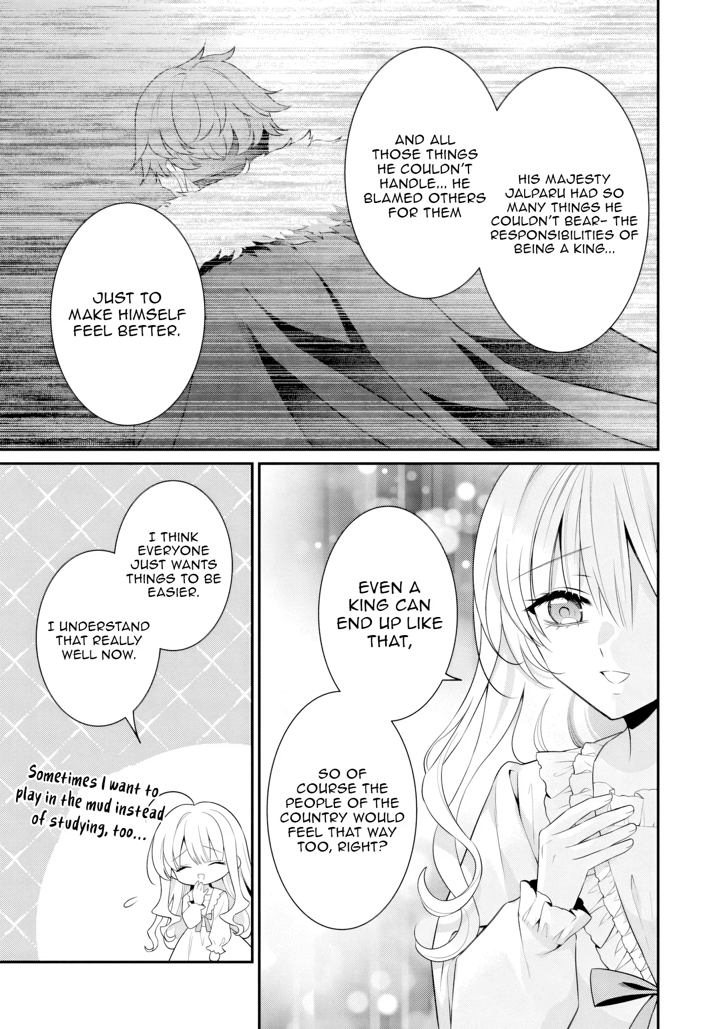 Tsuihou Seijo no Doronko Nouen Seikatsu: Itsunomanika Ringoku wo Sukutte Shimaimashita Chapter 20 page 27 - 