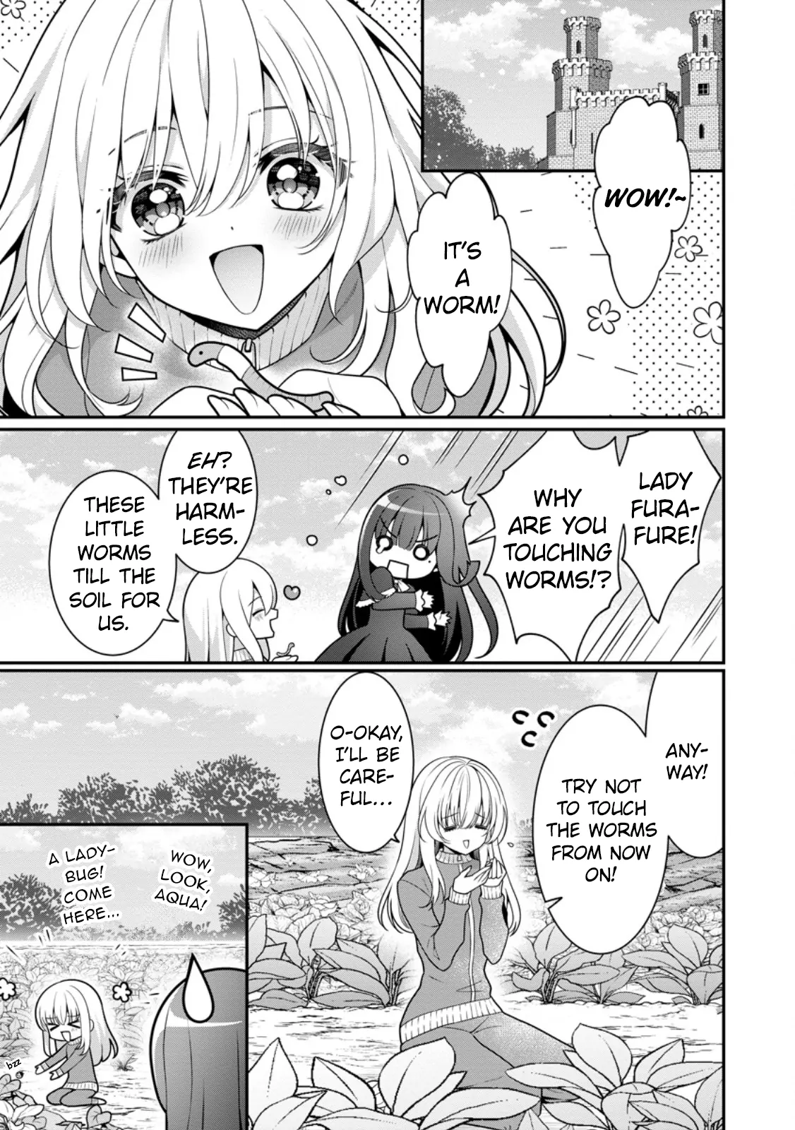 Tsuihou Seijo no Doronko Nouen Seikatsu: Itsunomanika Ringoku wo Sukutte Shimaimashita Chapter 3.1 page 2 - 