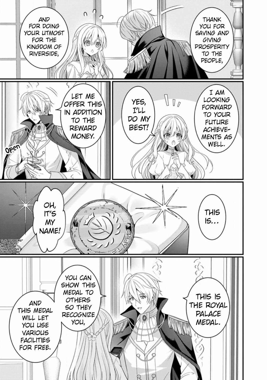 Tsuihou Seijo no Doronko Nouen Seikatsu: Itsunomanika Ringoku wo Sukutte Shimaimashita Chapter 3.3 page 3 - 