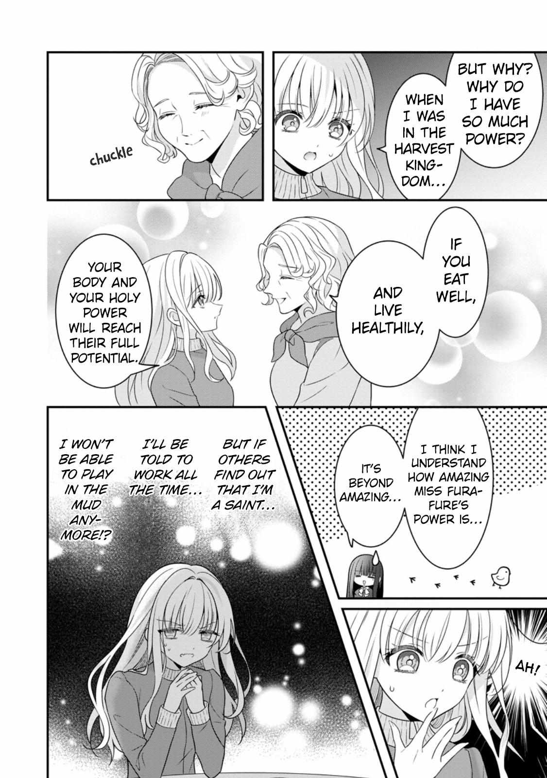 Tsuihou Seijo no Doronko Nouen Seikatsu: Itsunomanika Ringoku wo Sukutte Shimaimashita Chapter 4.1 page 12 - 