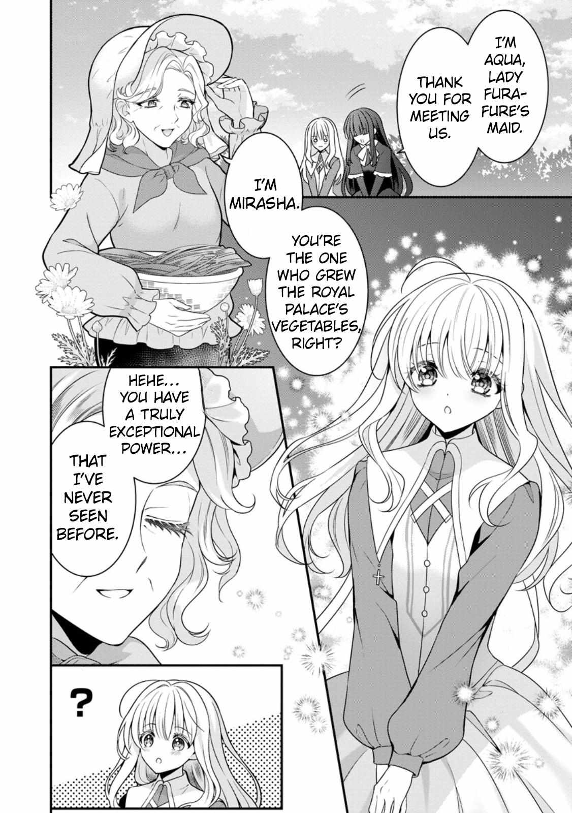 Tsuihou Seijo no Doronko Nouen Seikatsu: Itsunomanika Ringoku wo Sukutte Shimaimashita Chapter 4.1 page 4 - 